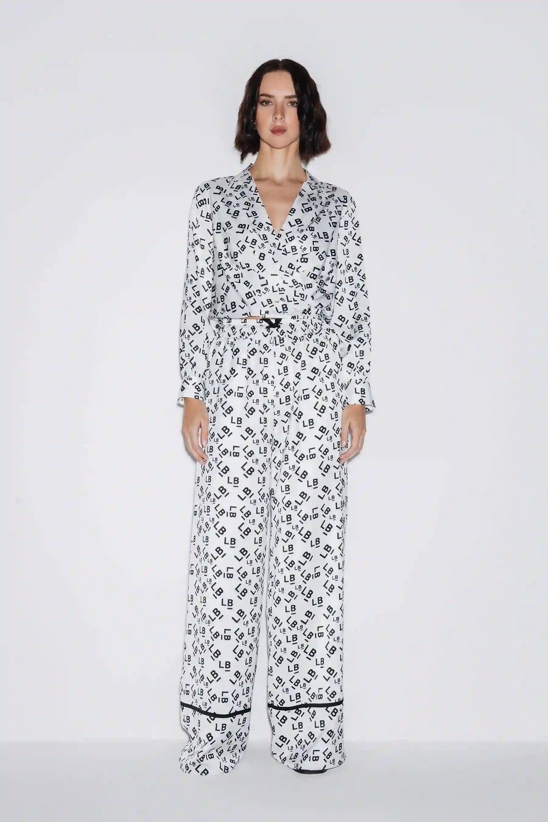 Lili Blanc Printed Satin Co-Ord