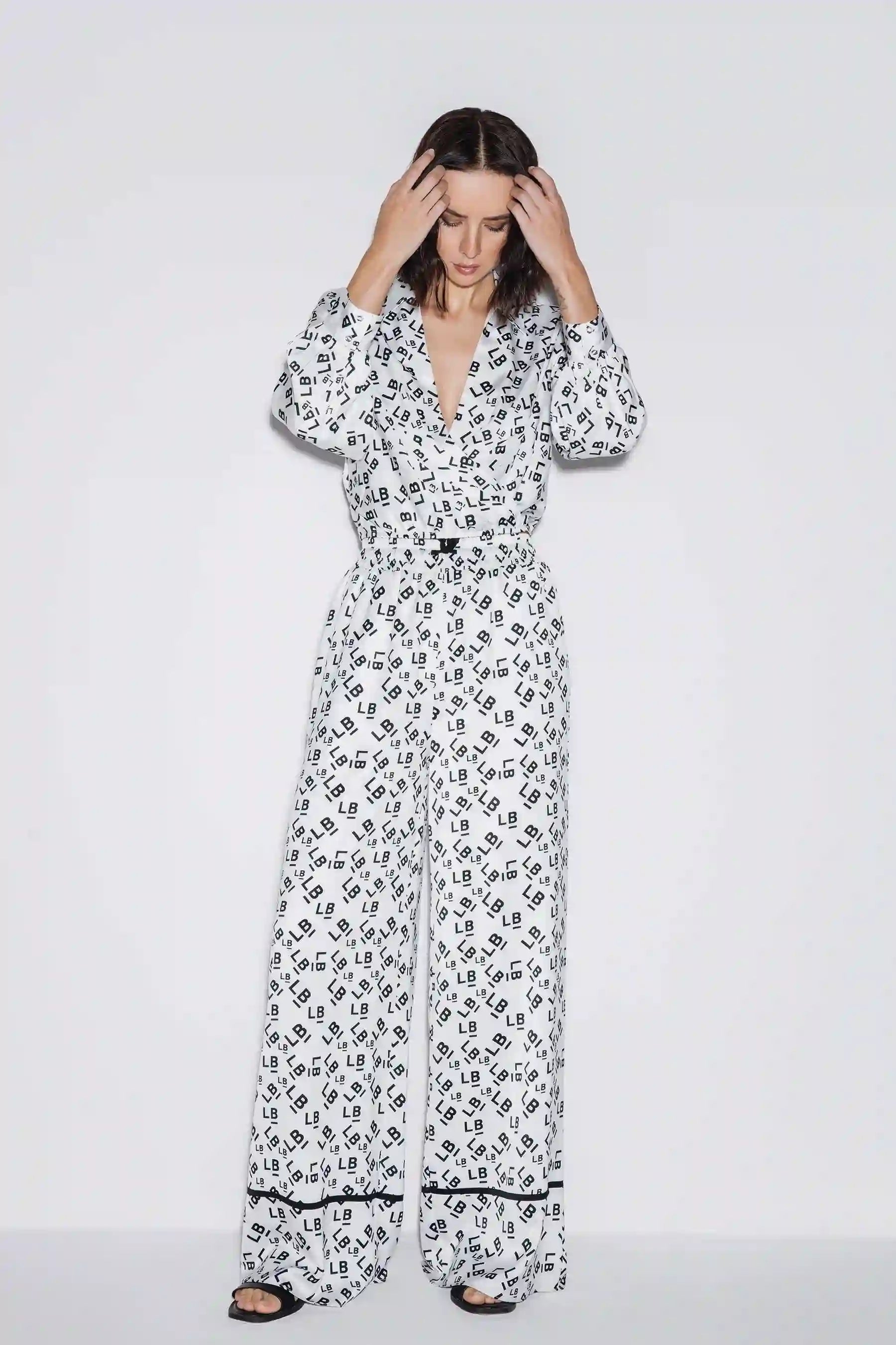 Lili Blanc Printed Satin Co-Ord