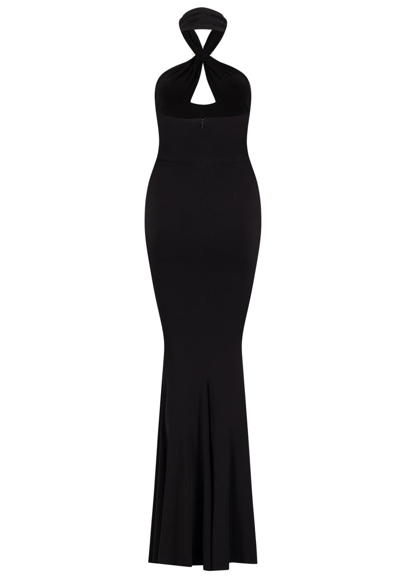 Slim-Fit Evening Jersey Dress