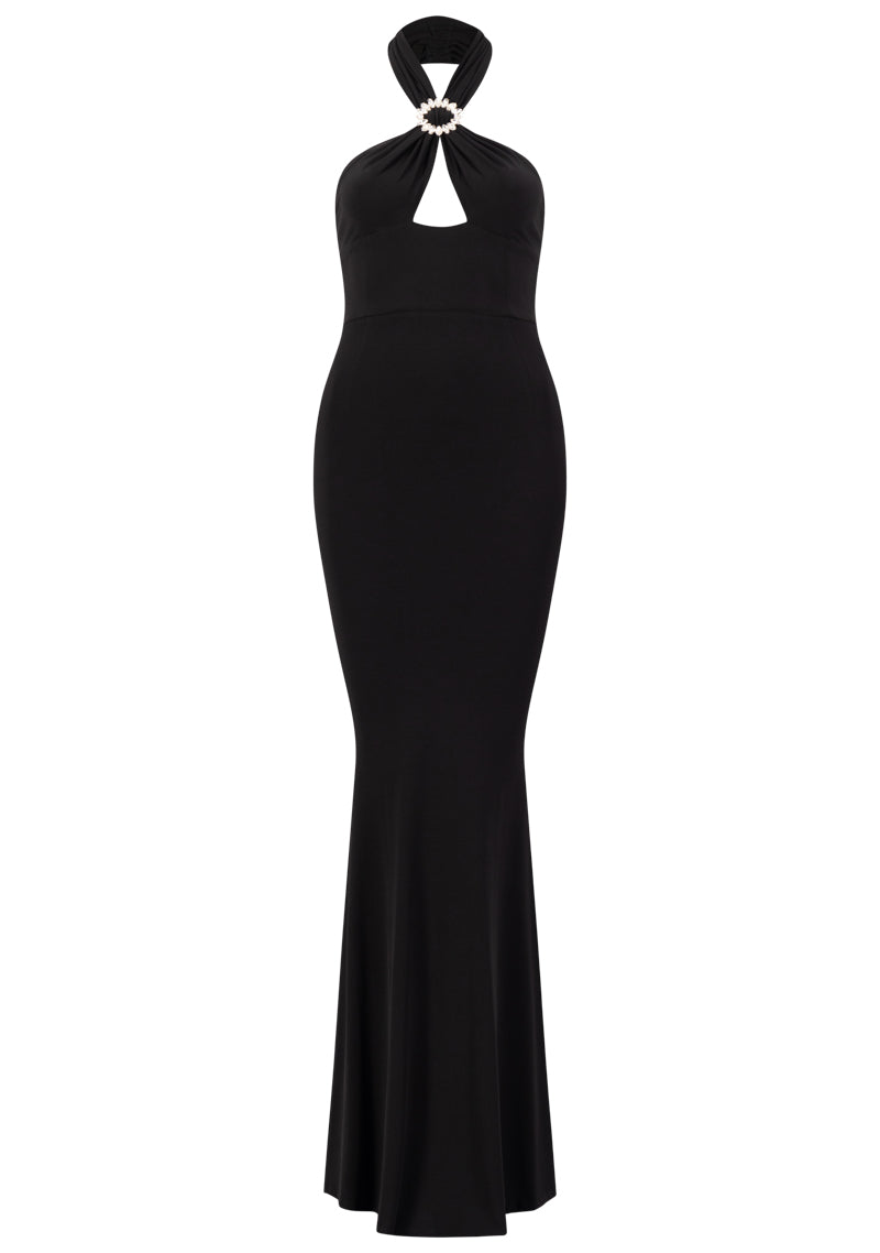 Slim-Fit Evening Jersey Dress