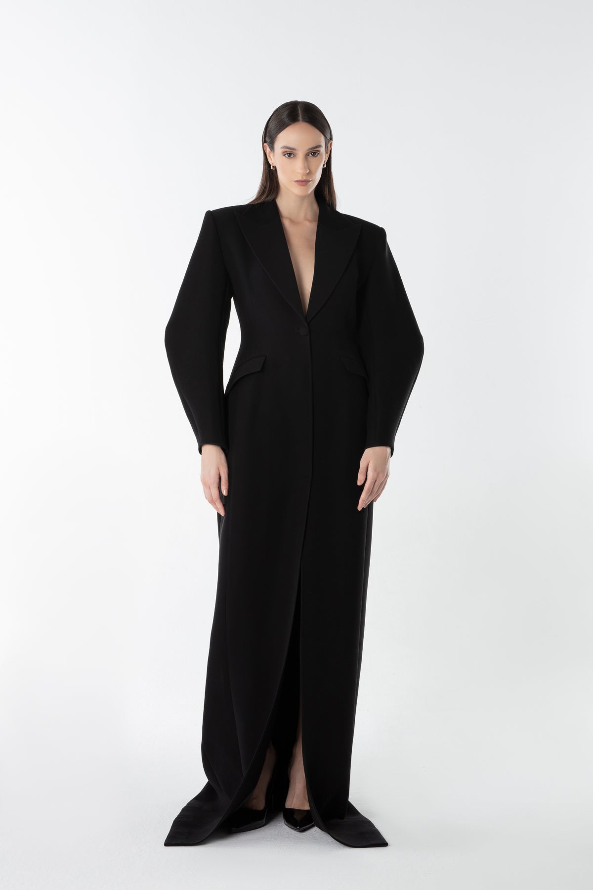 Sculpt Coat in Crepe