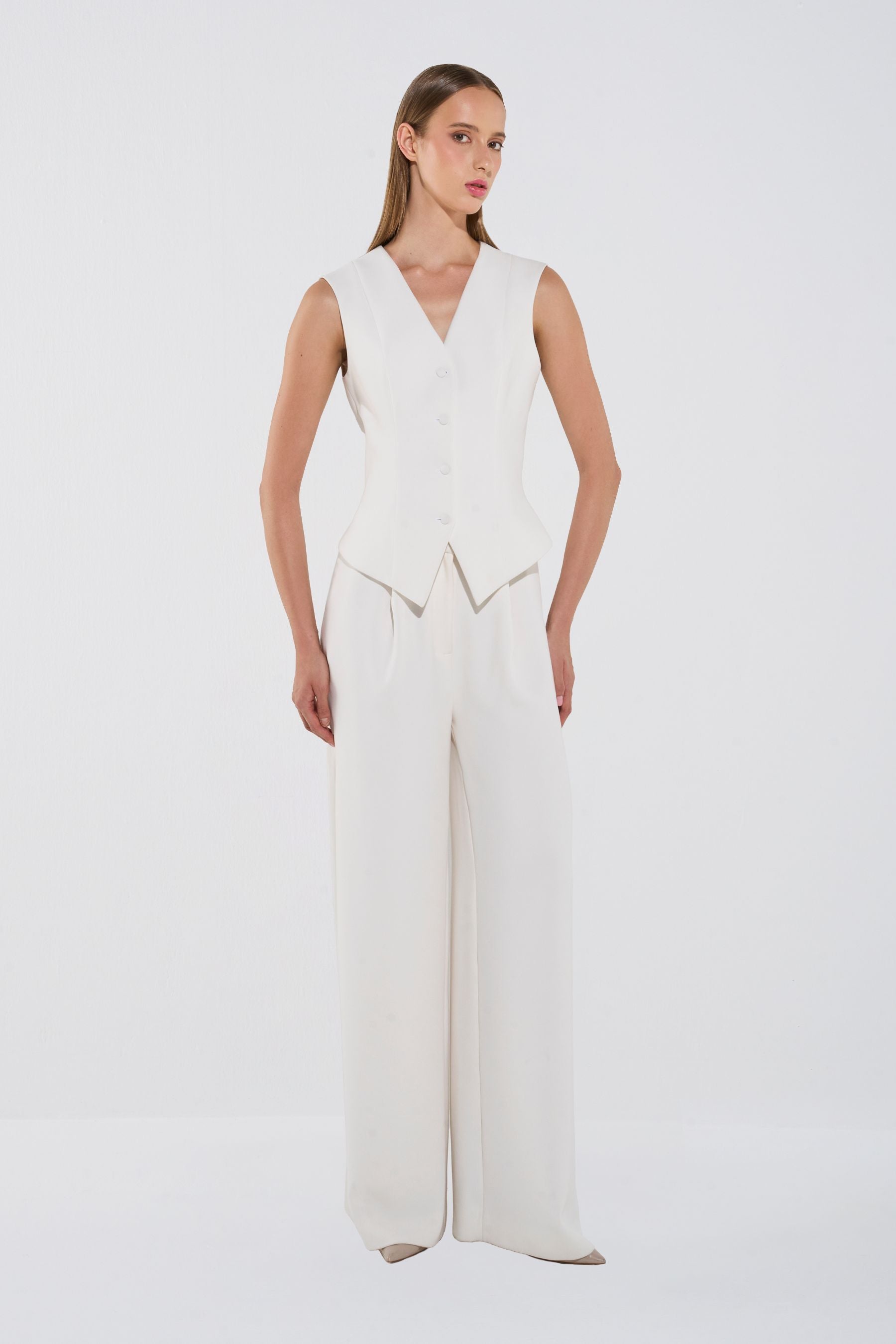 Chic Sculpted Sleeveless Vest