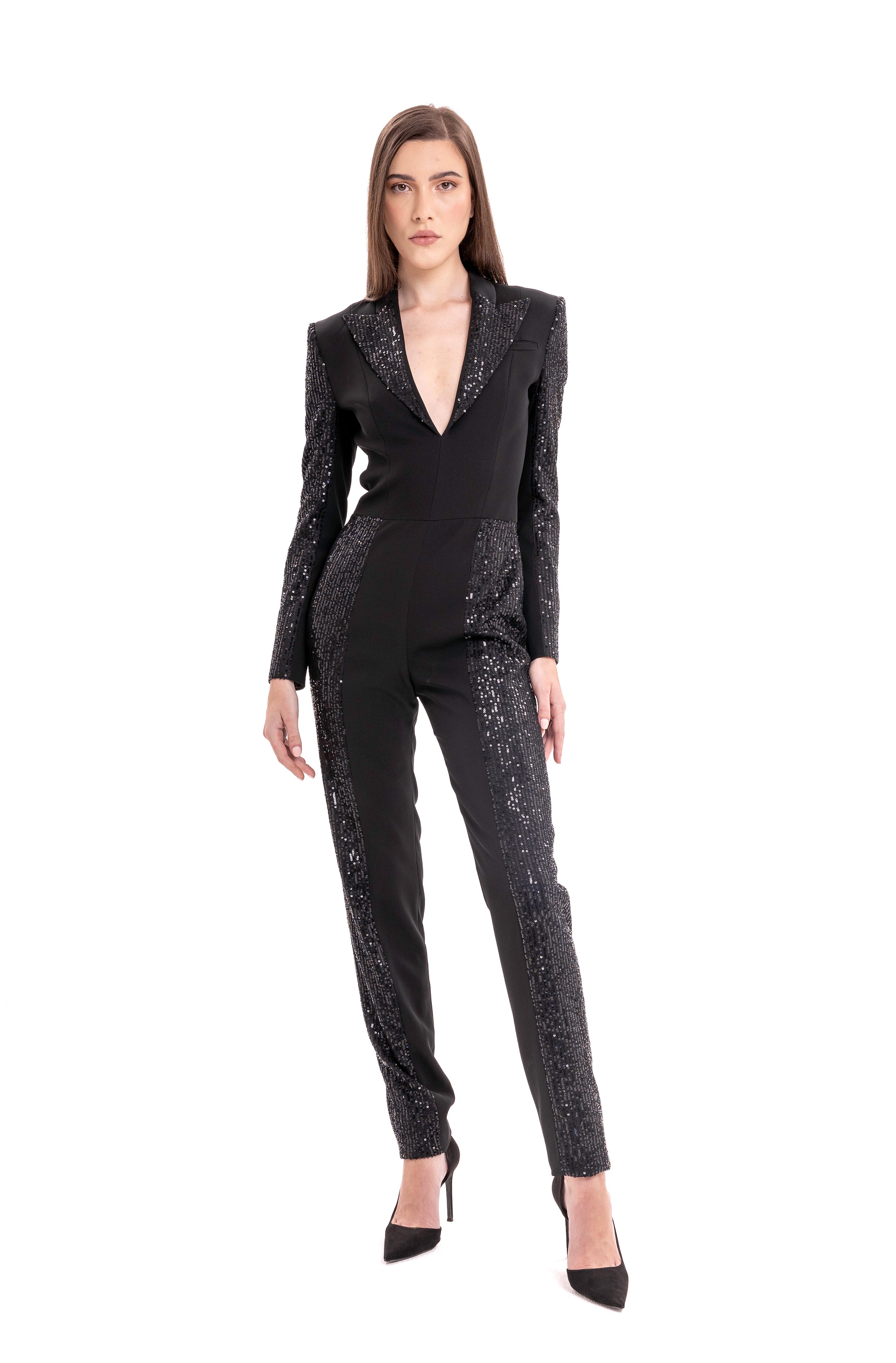 The Modern Sequin Jumpsuit By Lili Blanc