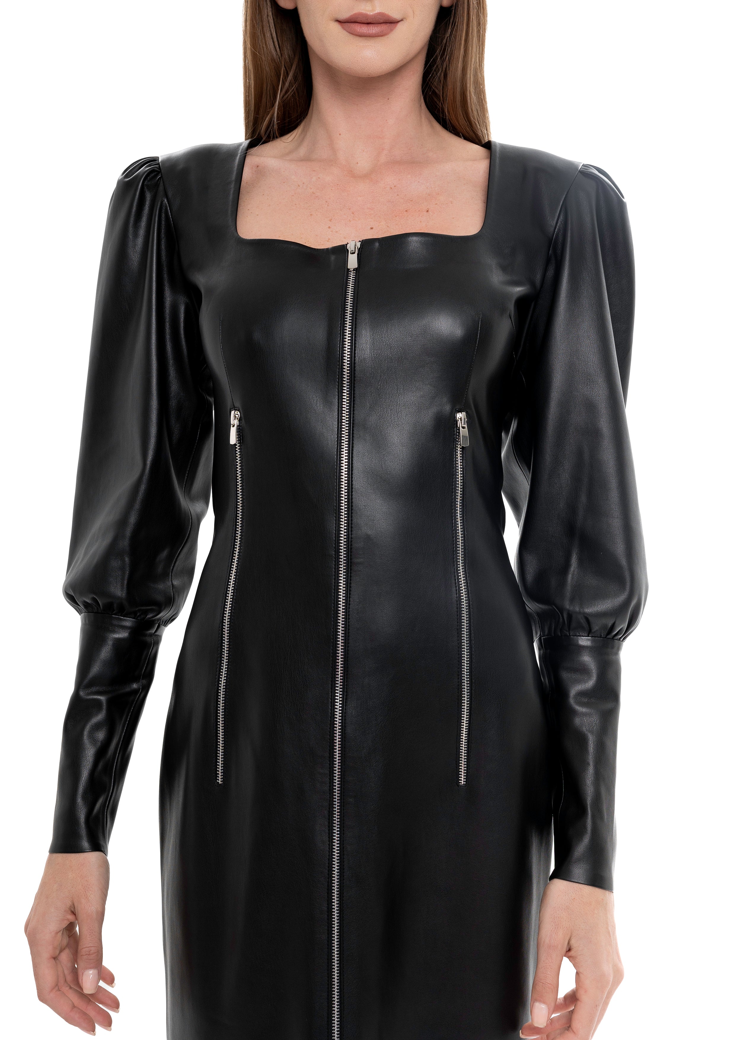 The Dramatic Vegan Leather Dress by Lili Blanc