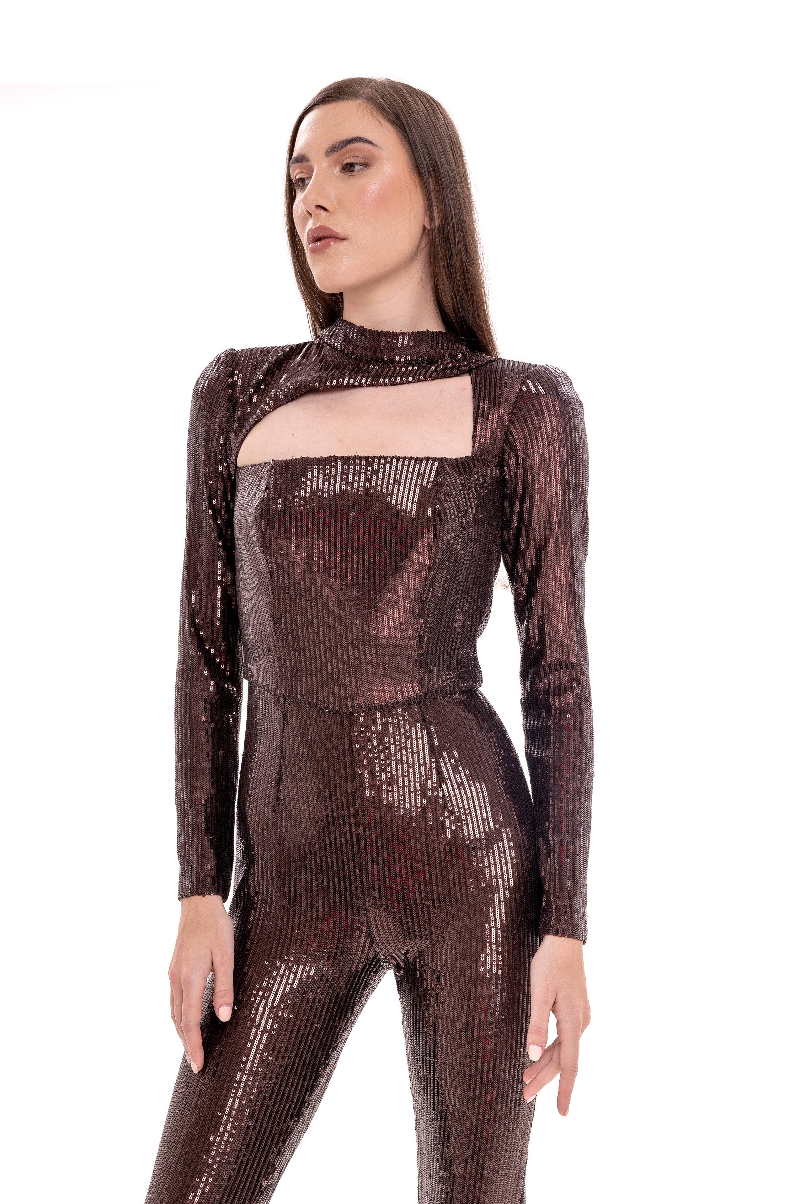 Lili Blanc's Sequin Bodycon Jumpsuit