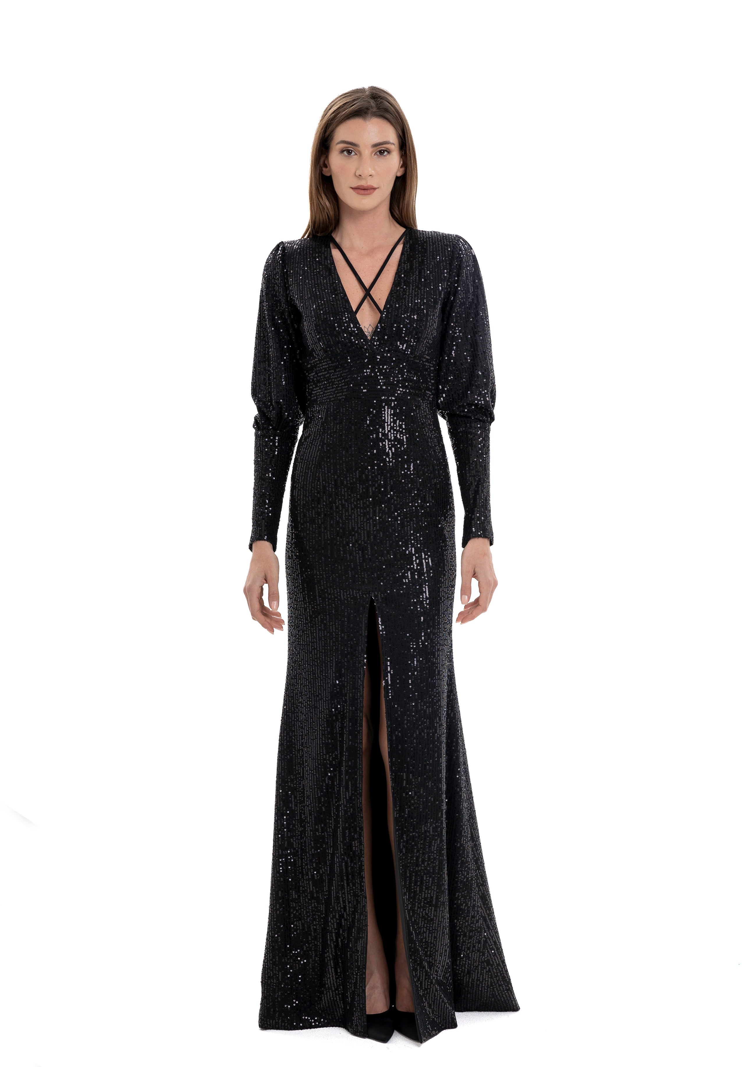 The Glam Long Sequin Dress By Lili Blanc