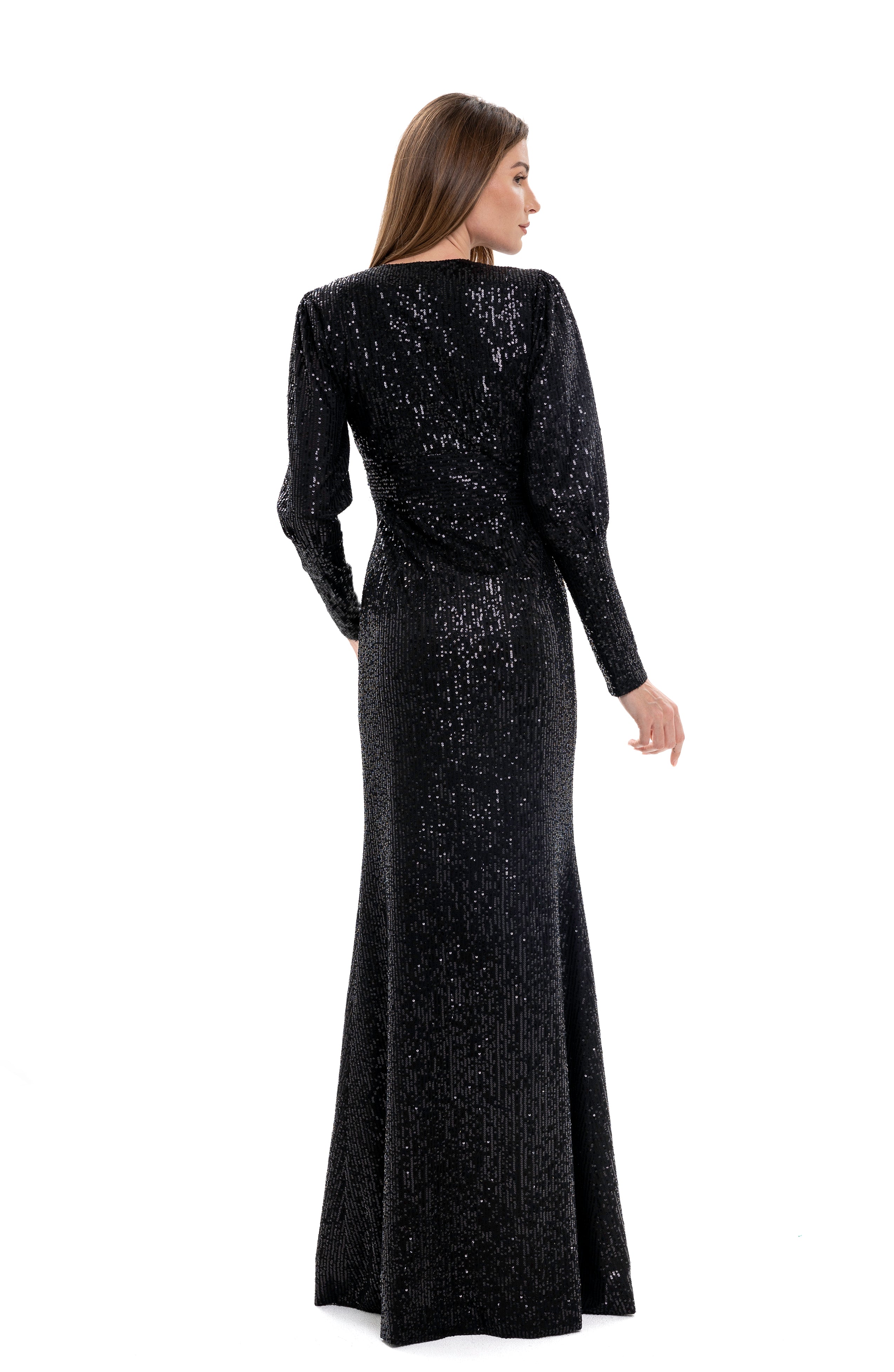 The Glam Long Sequin Dress By Lili Blanc