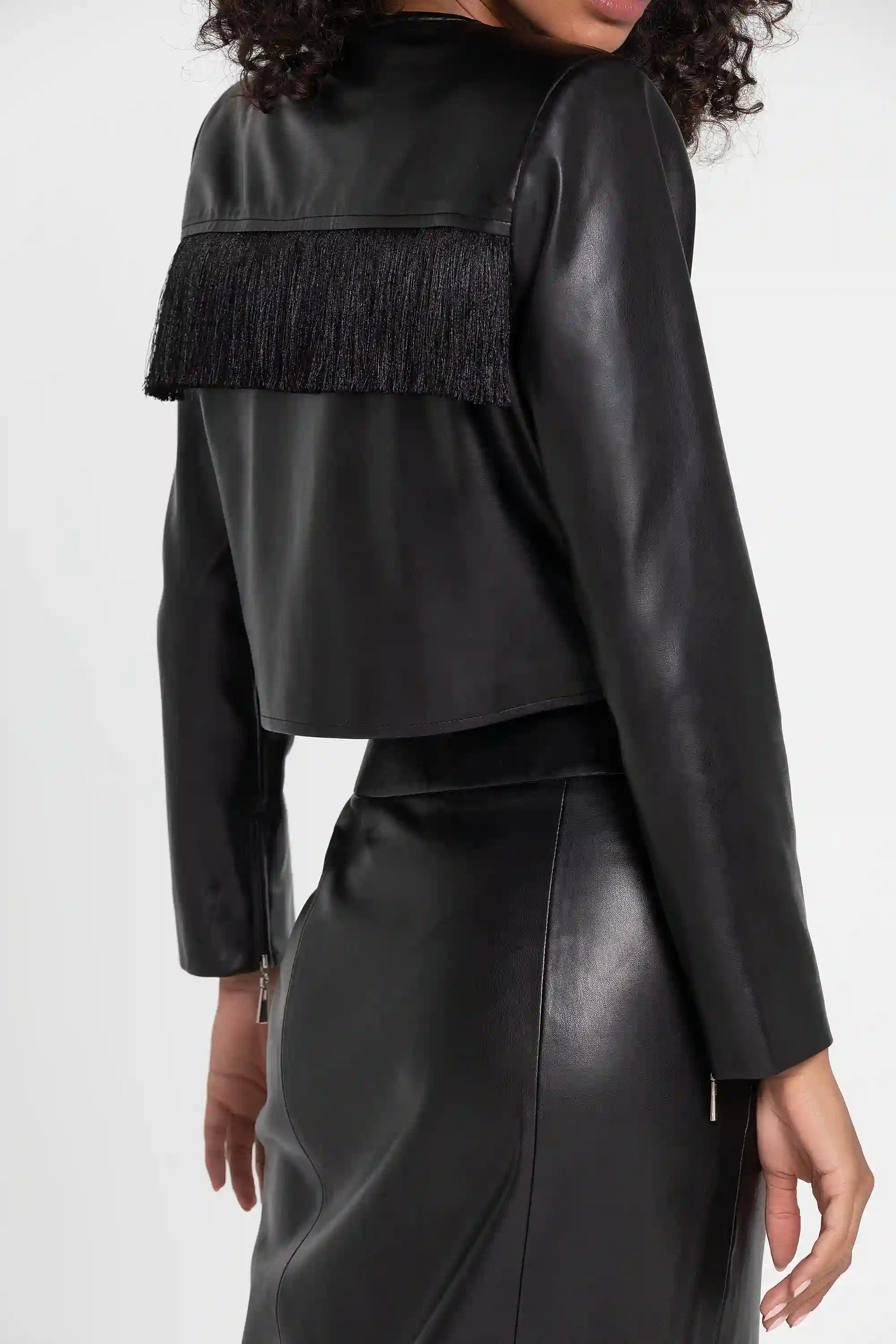 VEGAN LEATHER SKIRT SUIT (B2B)