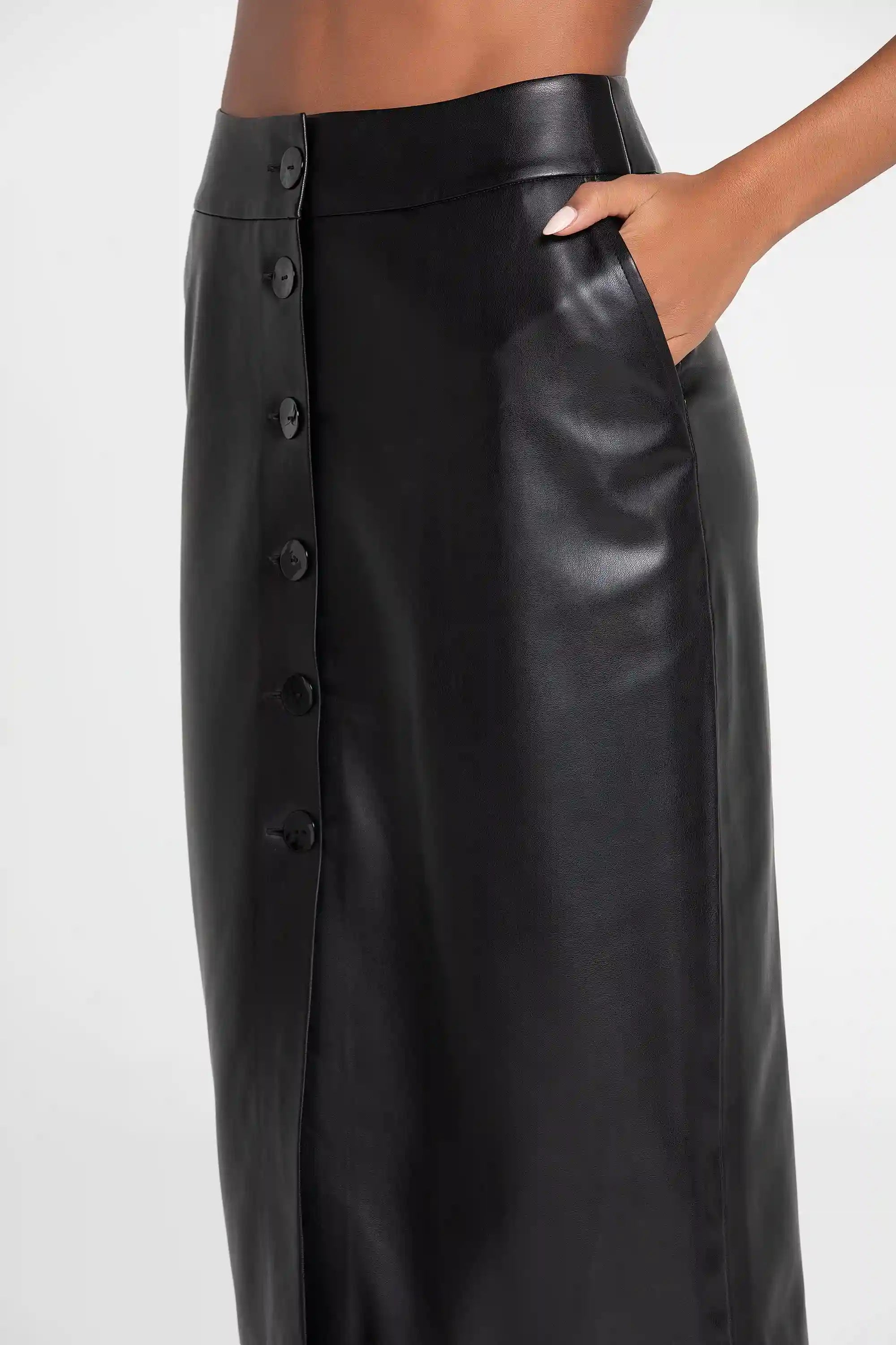 VEGAN LEATHER SKIRT SUIT (B2B)