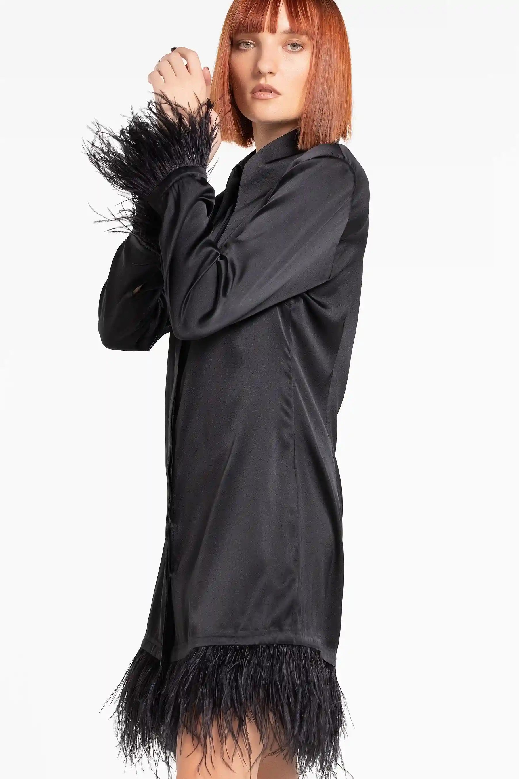 The Lili Satin Shirt Dress (B2B)