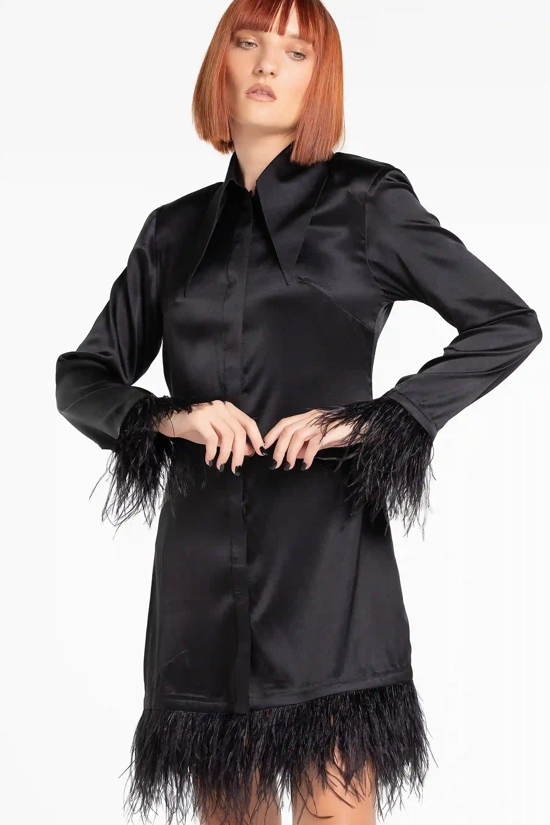 The Lili Satin Shirt Dress (B2B)
