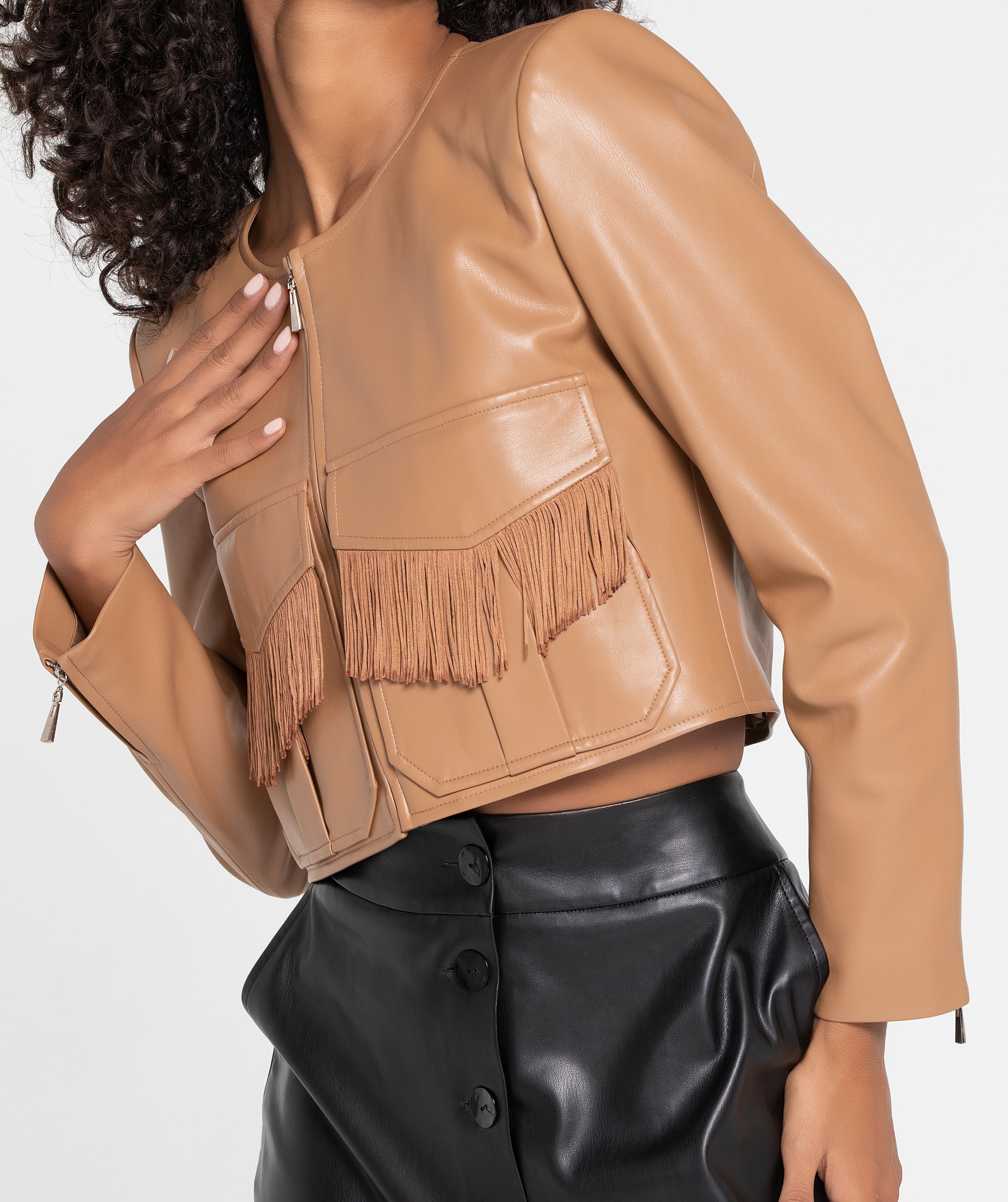 VEGAN LEATHER SKIRT SUIT (B2B)