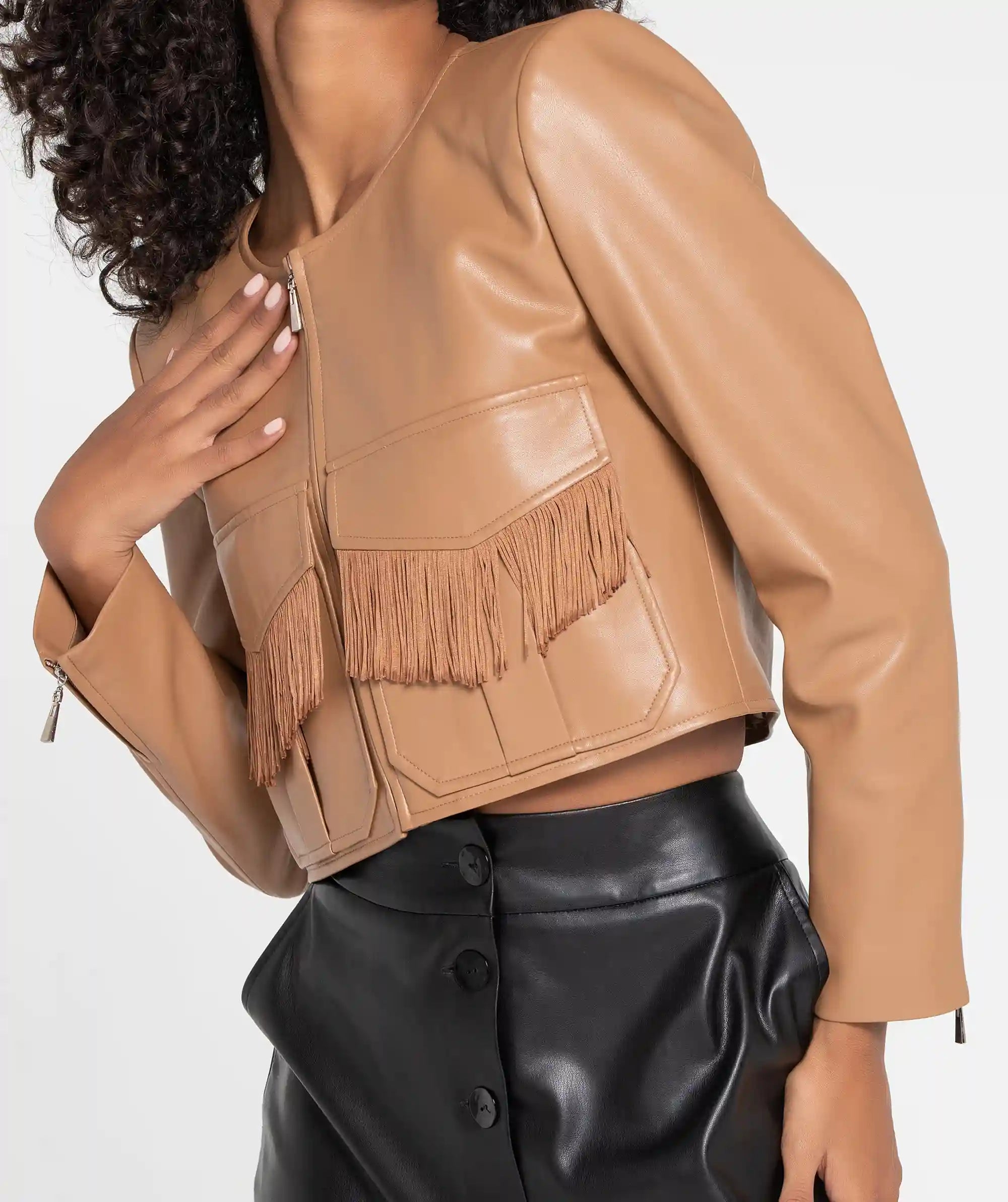 VEGAN LEATHER SKIRT SUIT (B2B)