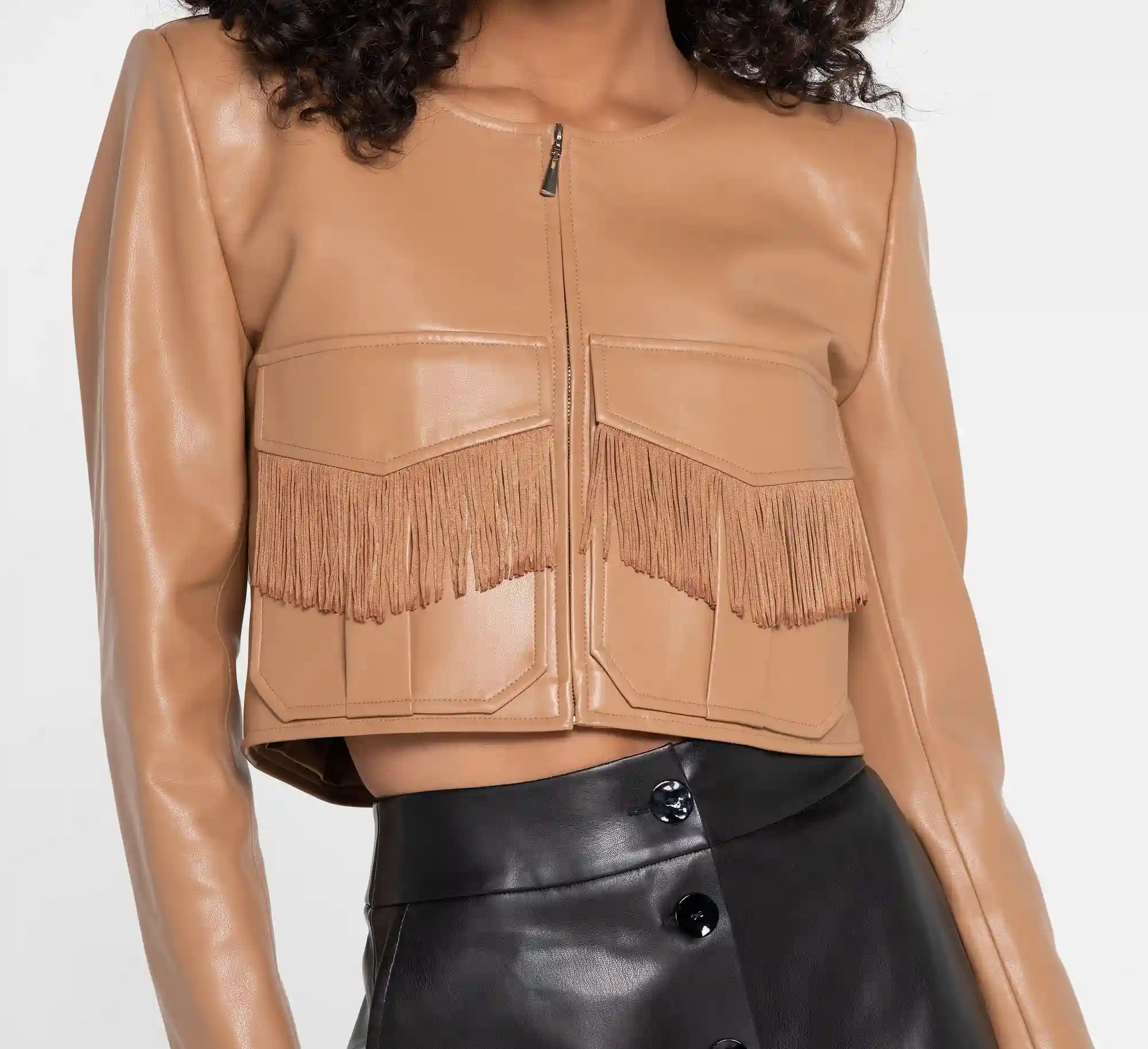 VEGAN LEATHER SKIRT SUIT (B2B)