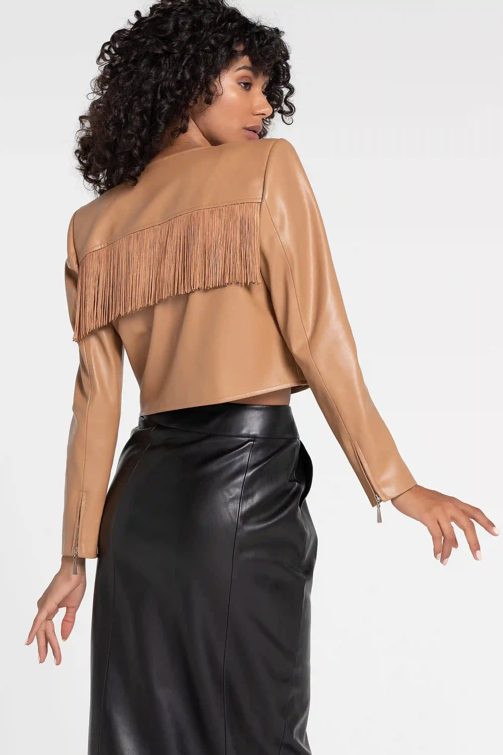 VEGAN LEATHER SKIRT SUIT (B2B)