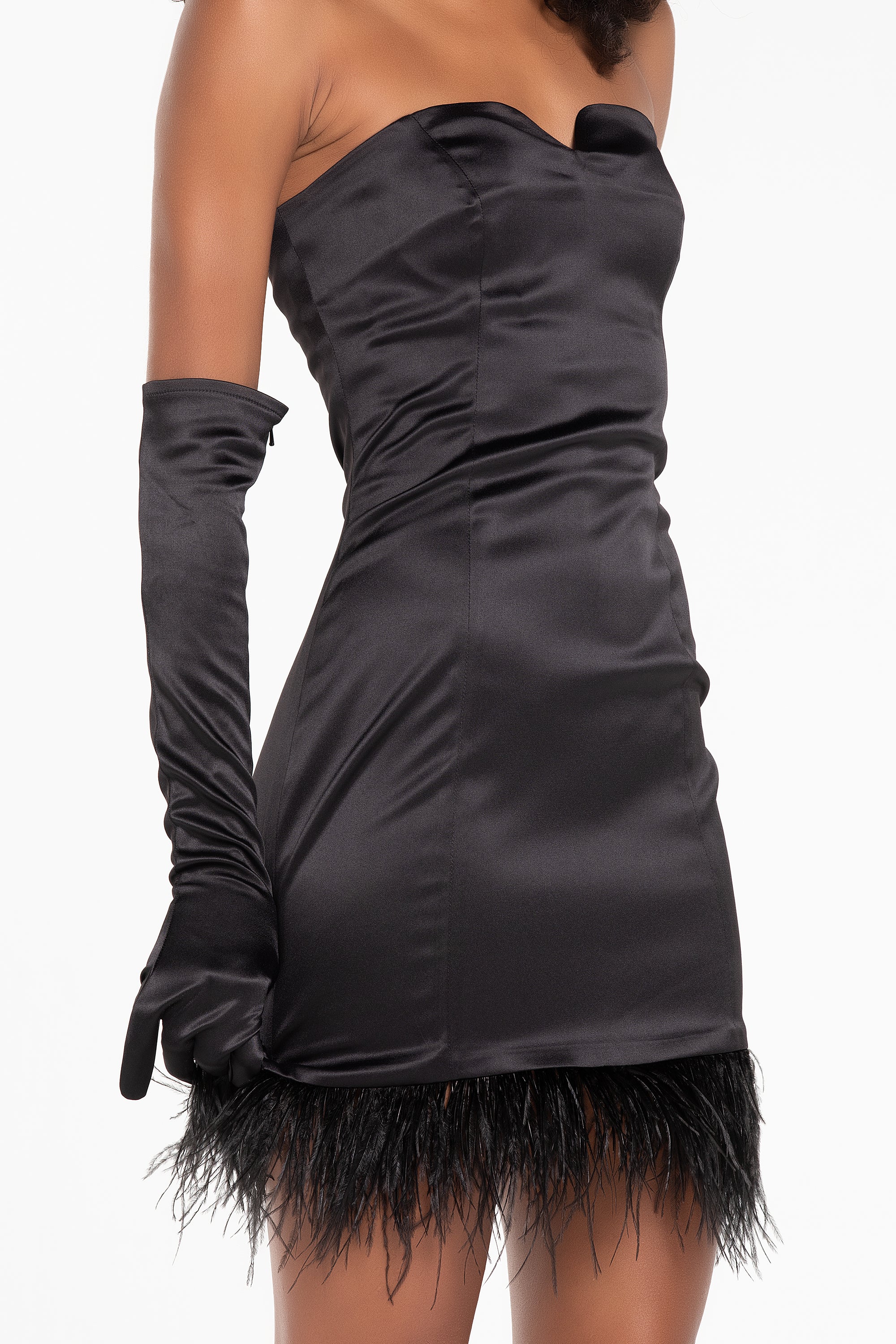 TAFFETA FITTED SLEEVELESS DRESS (B2B)