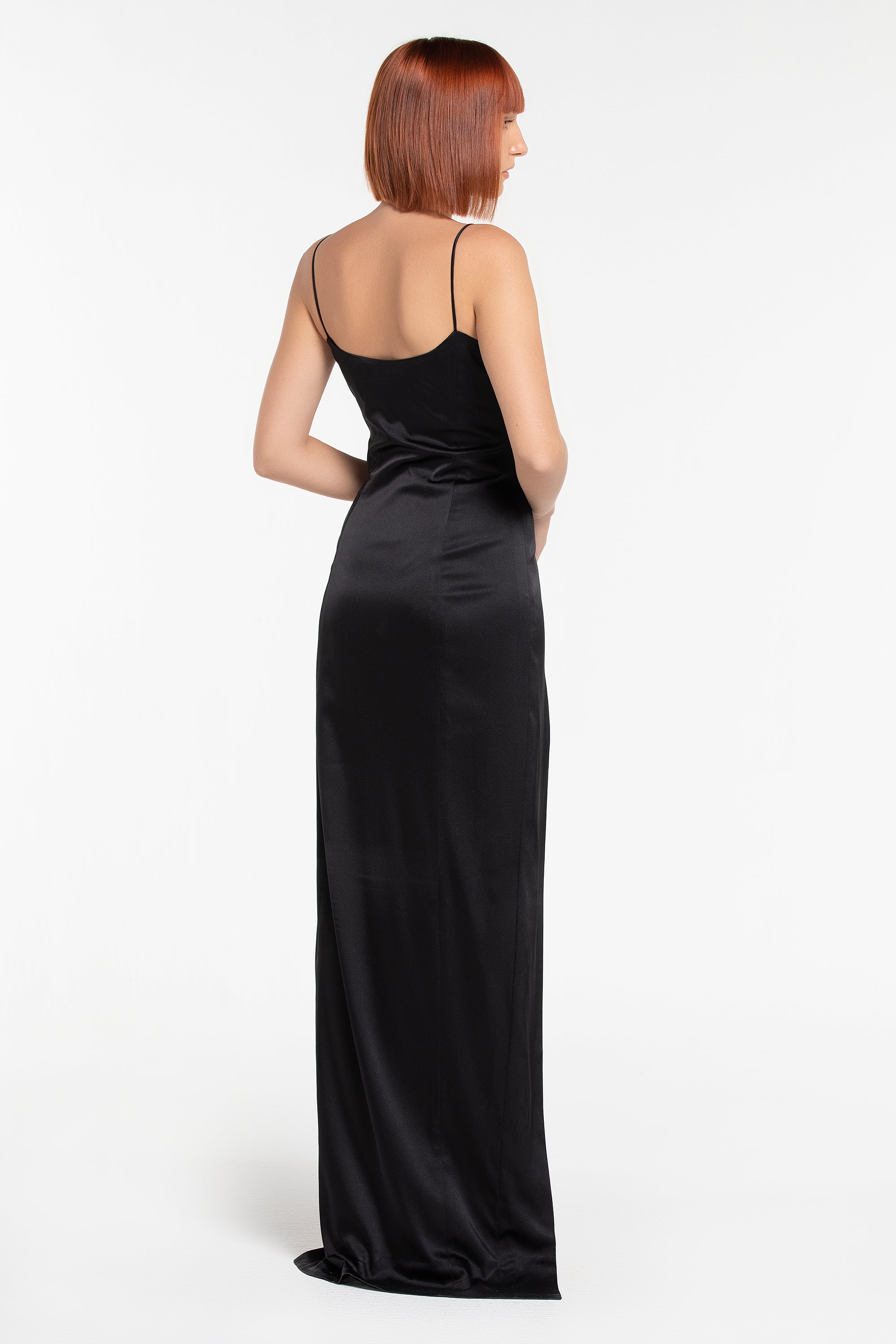MISS LILI SATIN LONG DRESS (B2B)