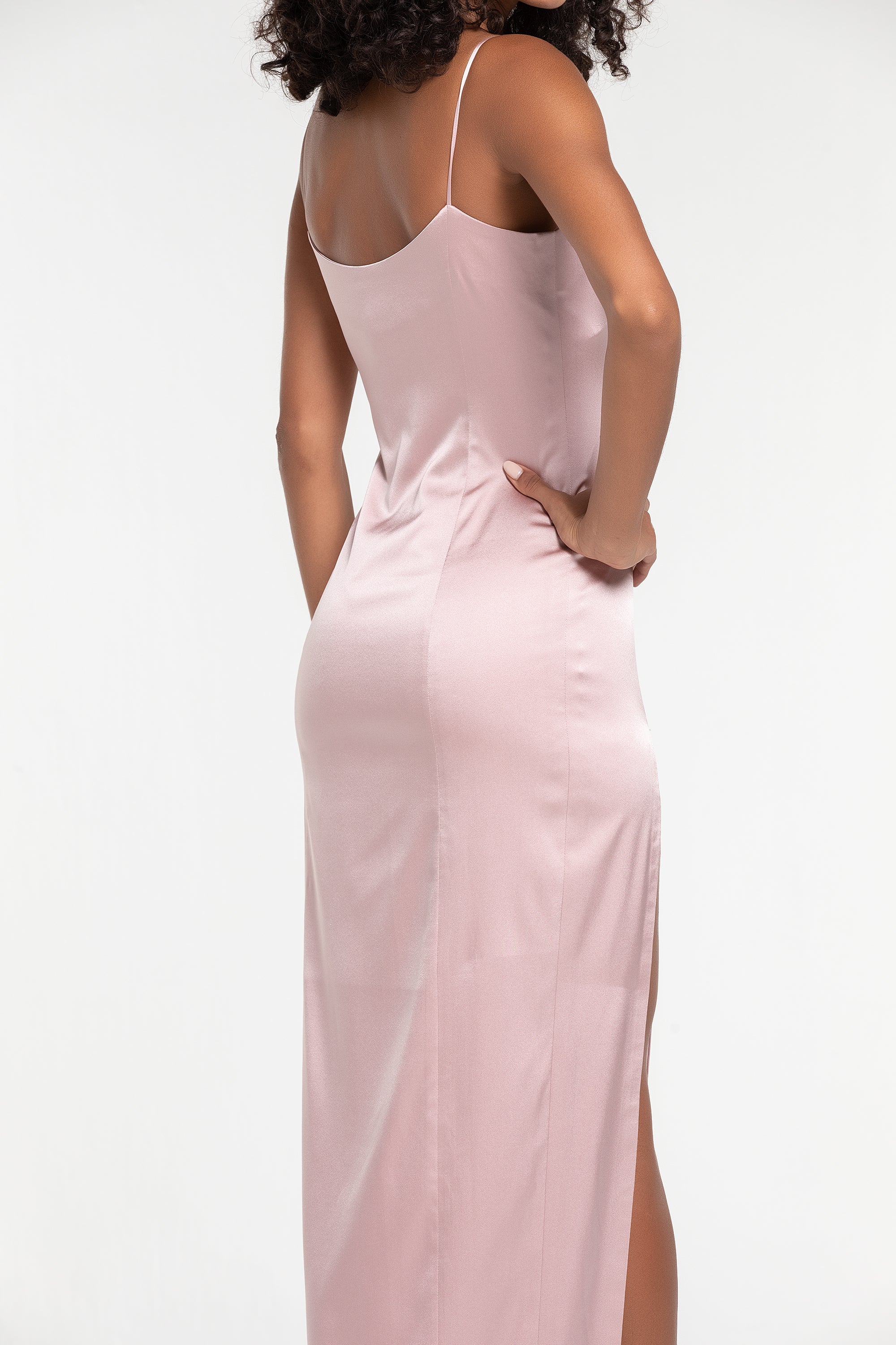 MISS LILI SATIN LONG DRESS (B2B)