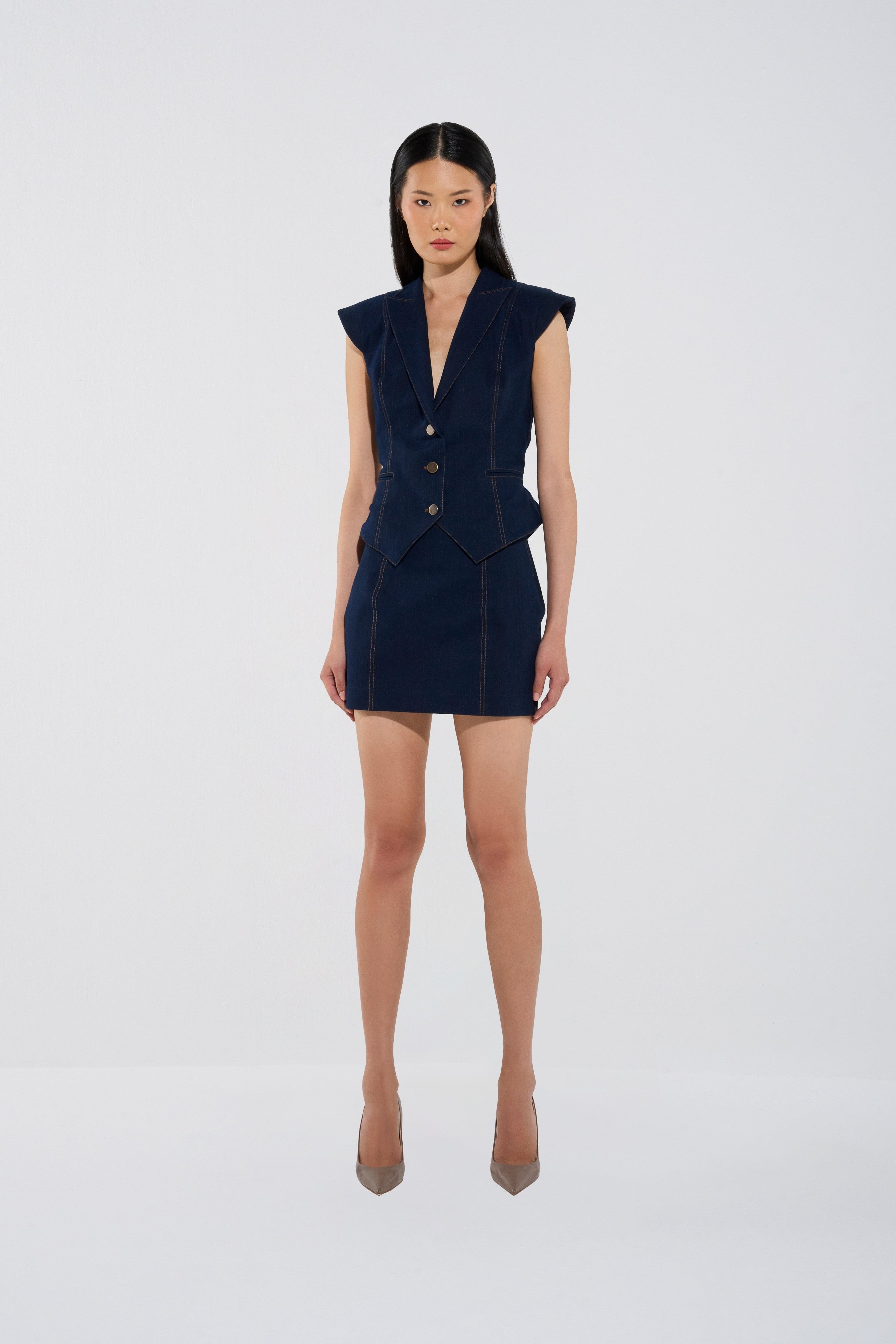 Classic High-Waisted Mini Skirt