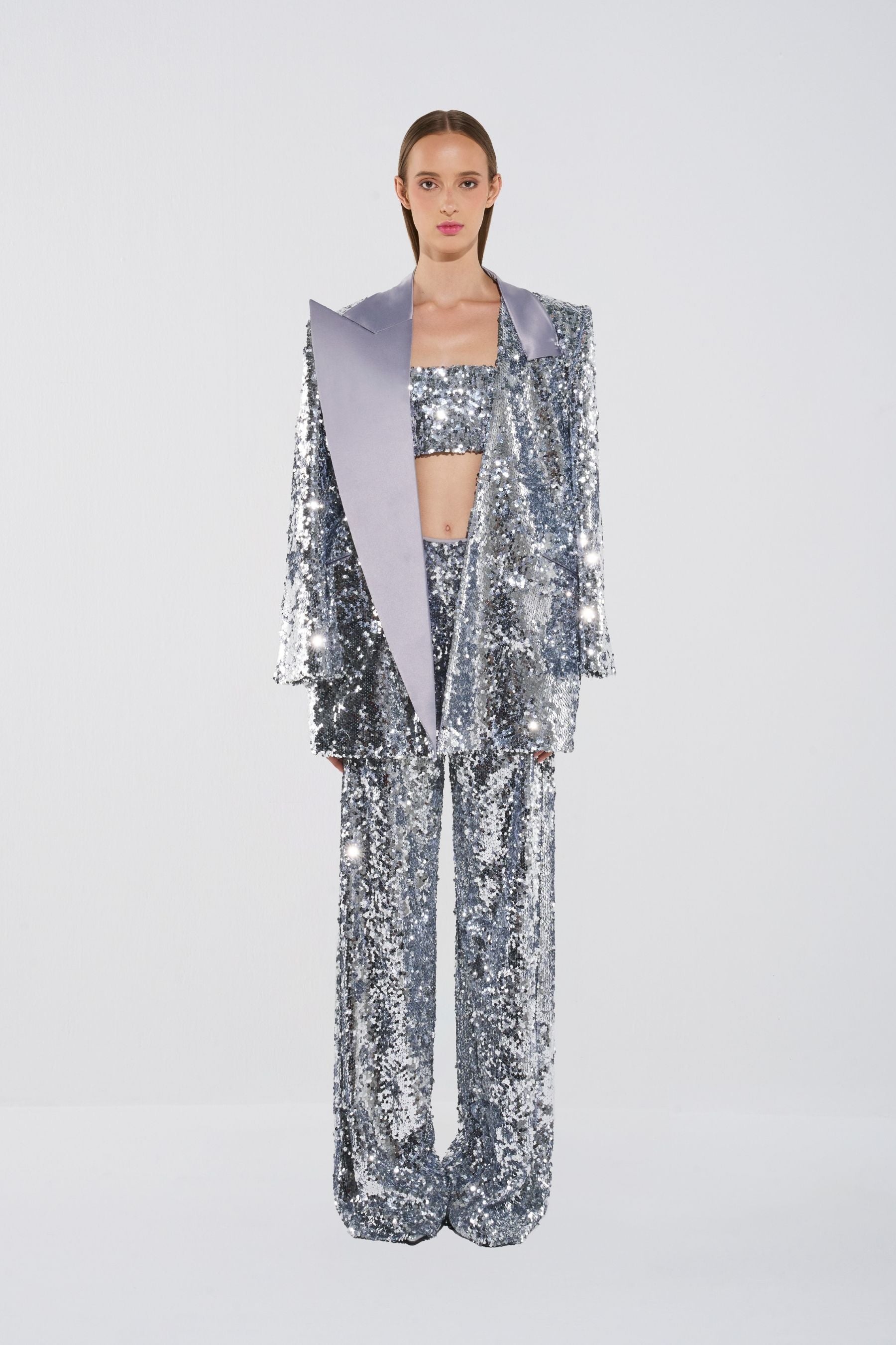 Sequin Tailored Blazer Dress