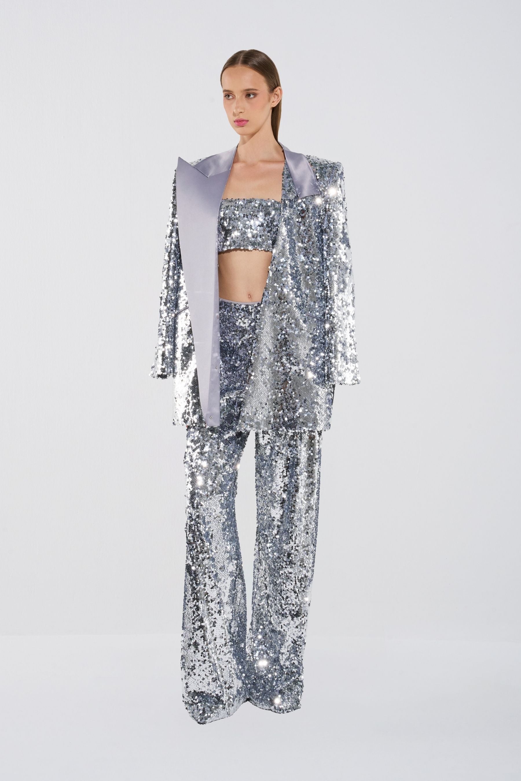 Sequin Tailored Blazer Dress