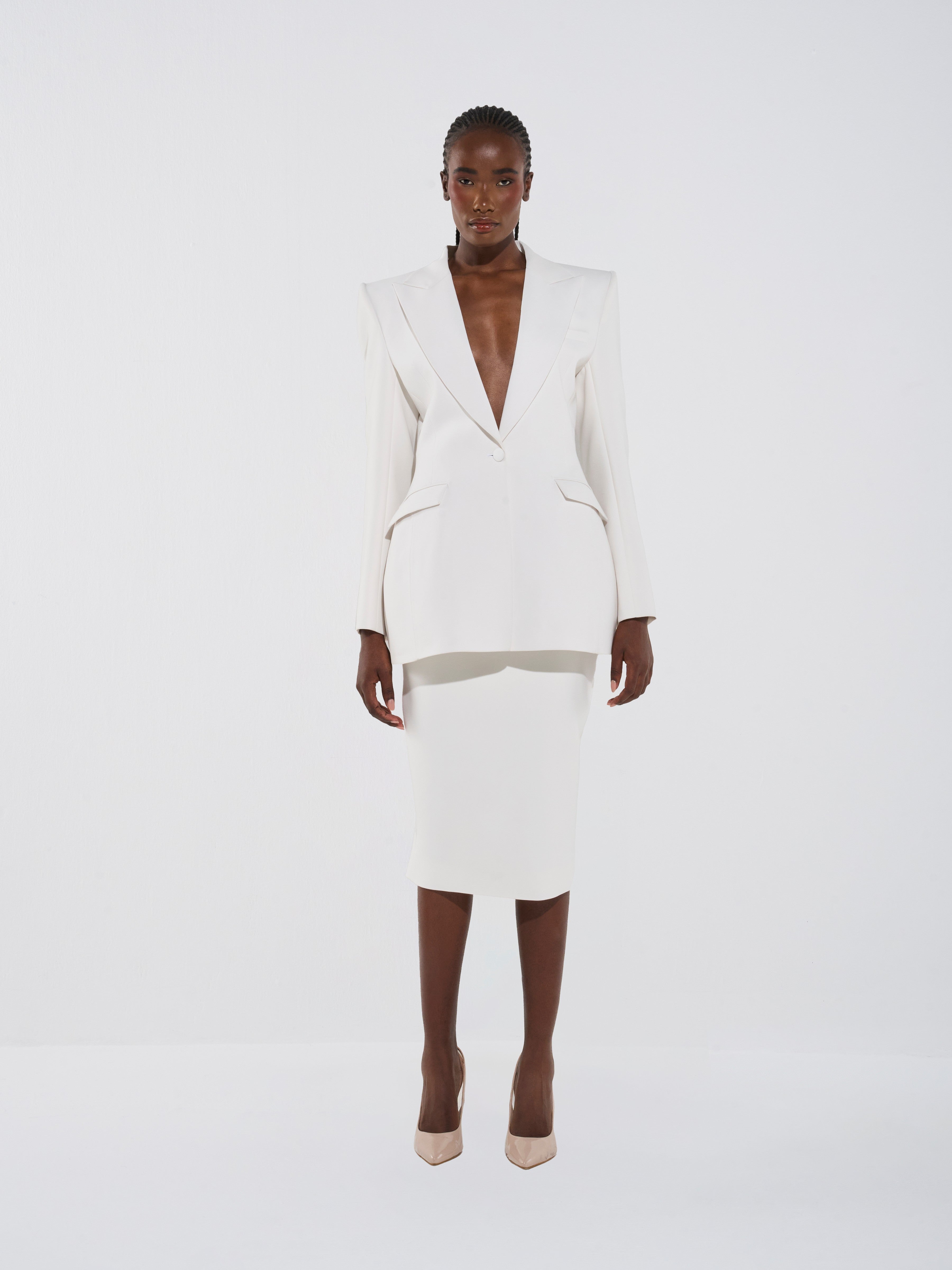 Classic Midi Length Pencil Skirt