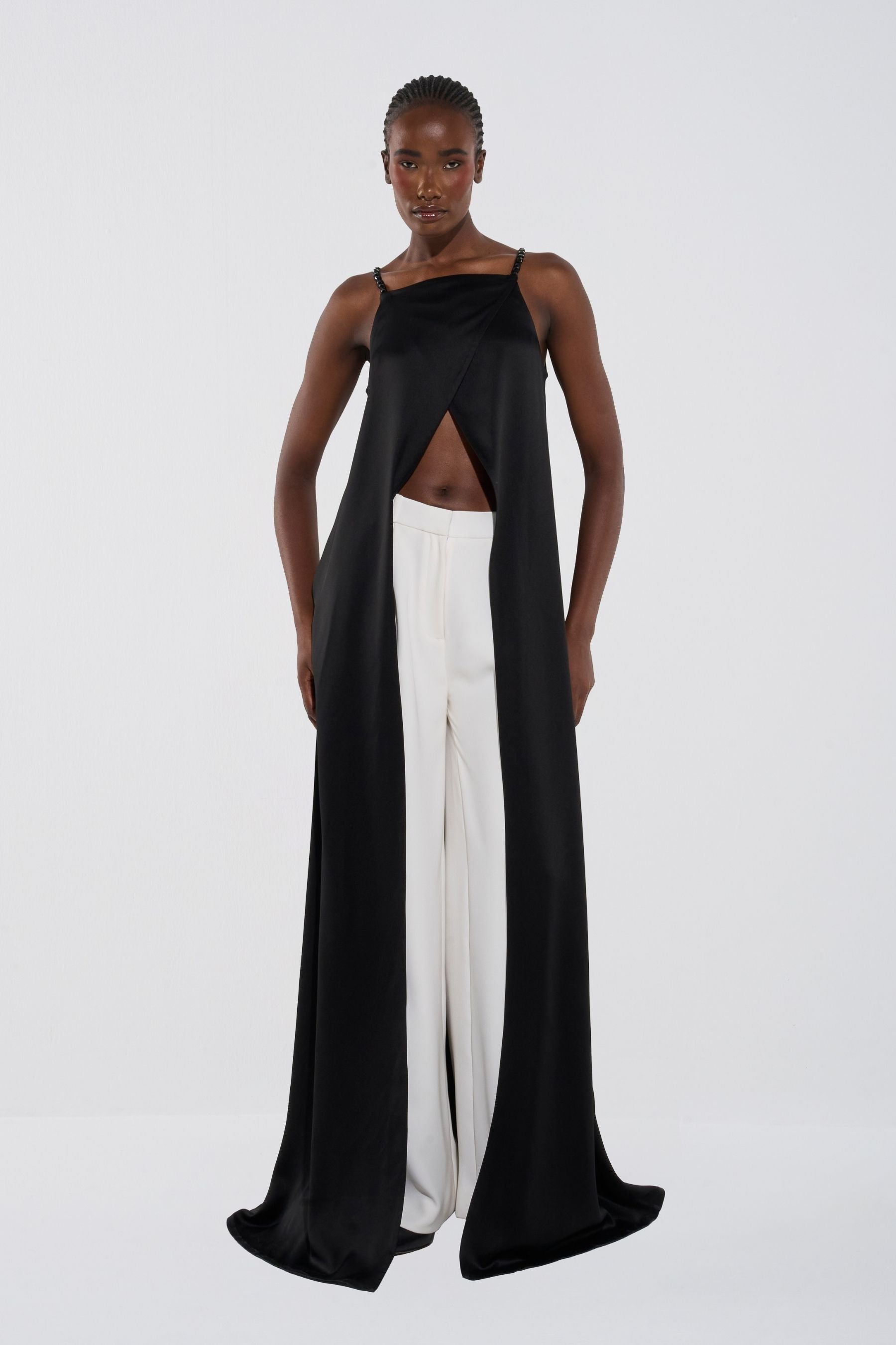 High-Waist Tailored Trousers