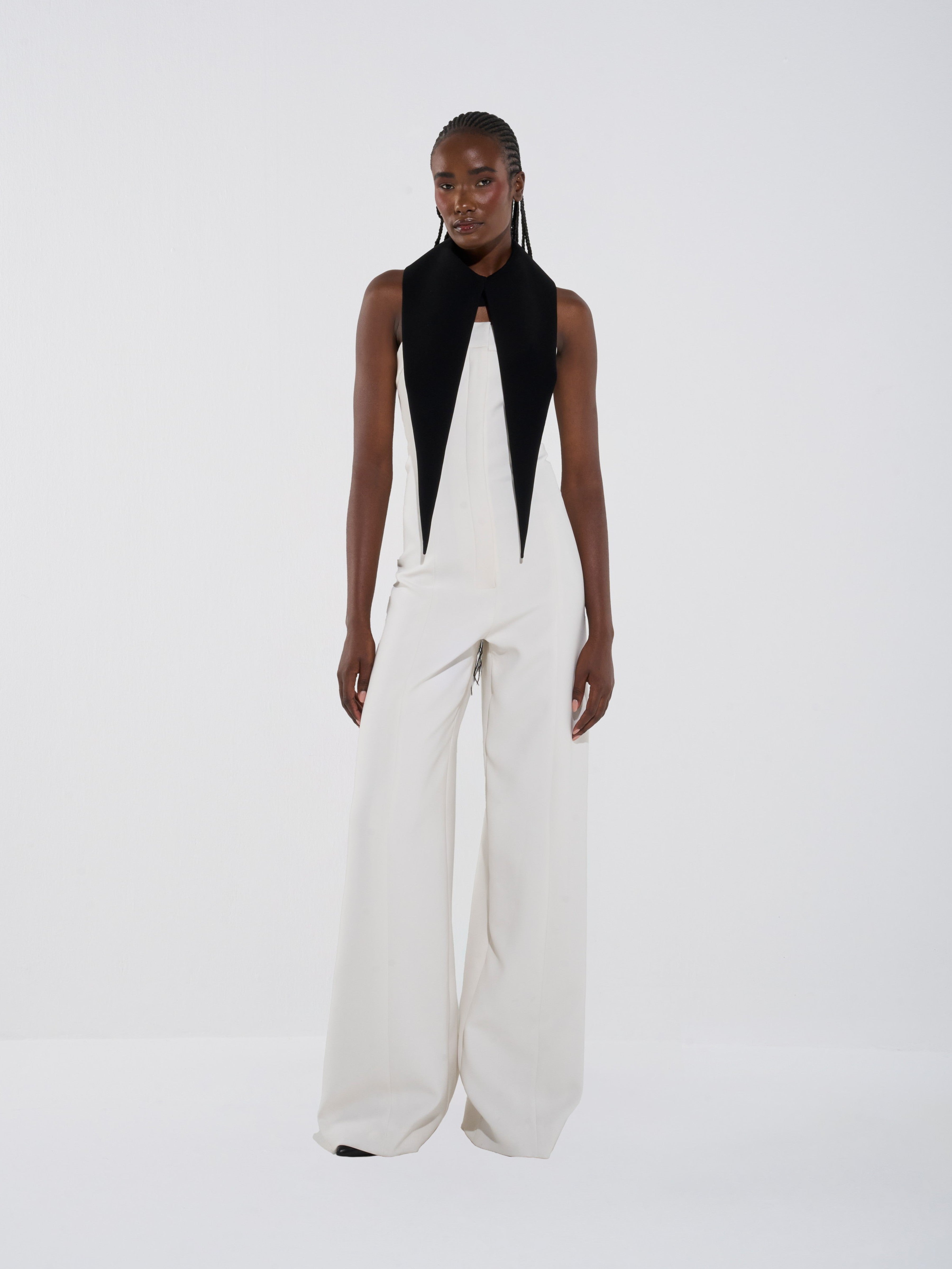 Sculptural Strapless Jumpsuit