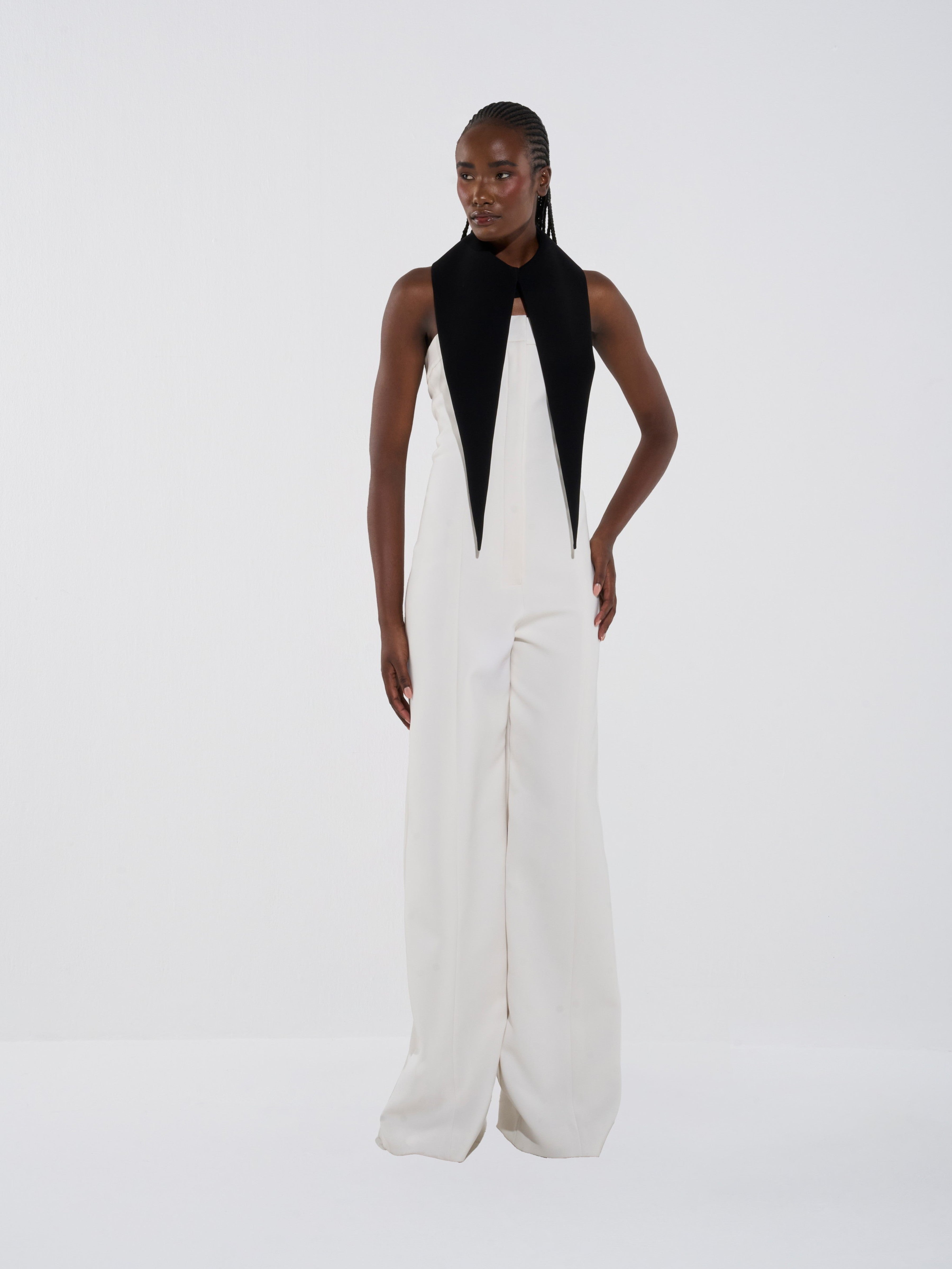Sculptural Strapless Jumpsuit