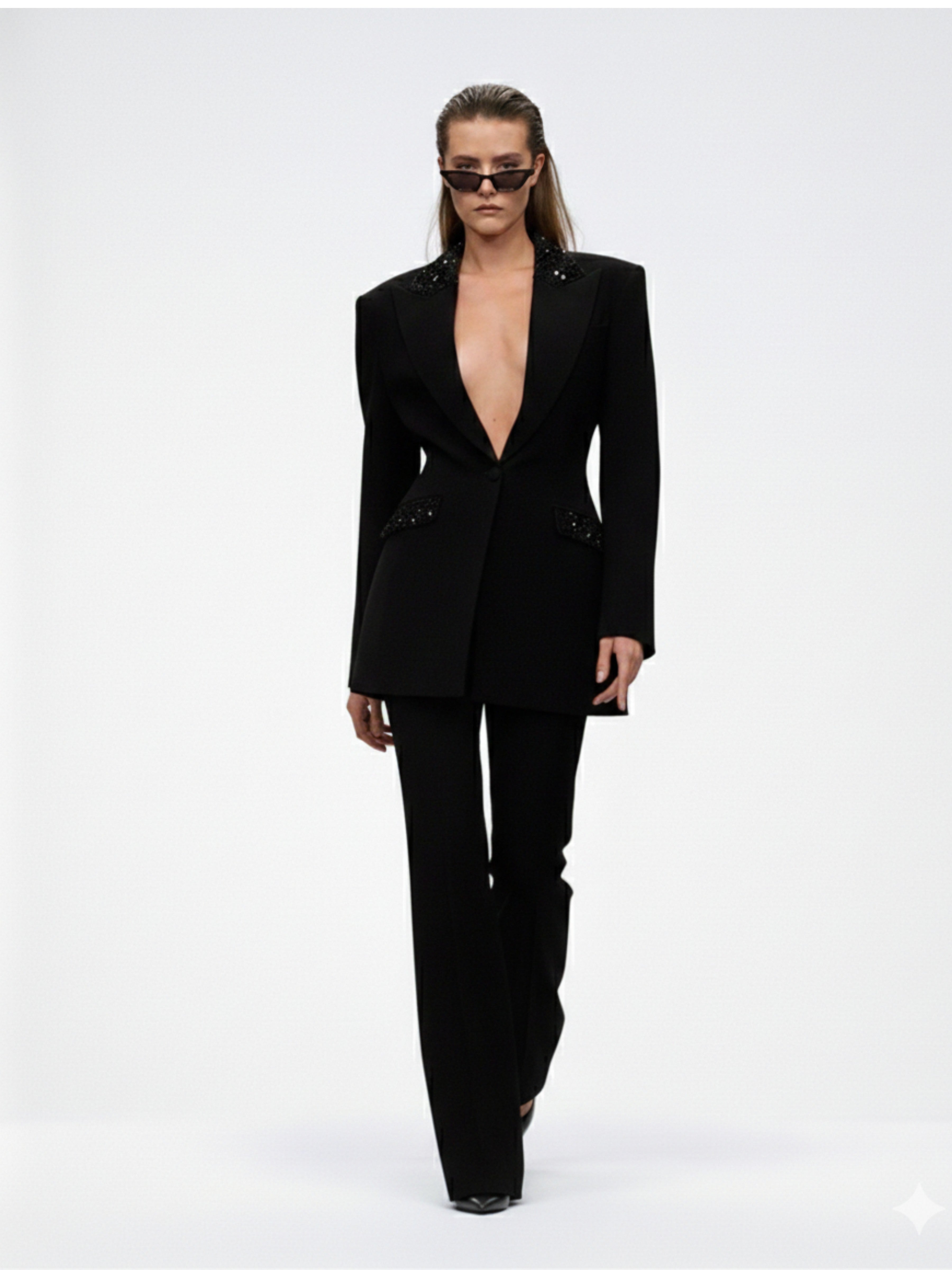 Sophisticated High-Waist Wide-Leg Trousers