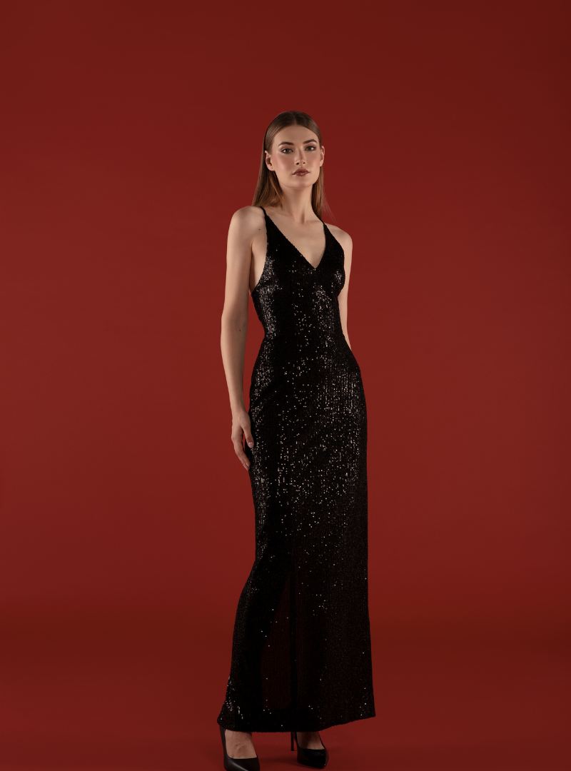 The V-Neck Sequin Dress