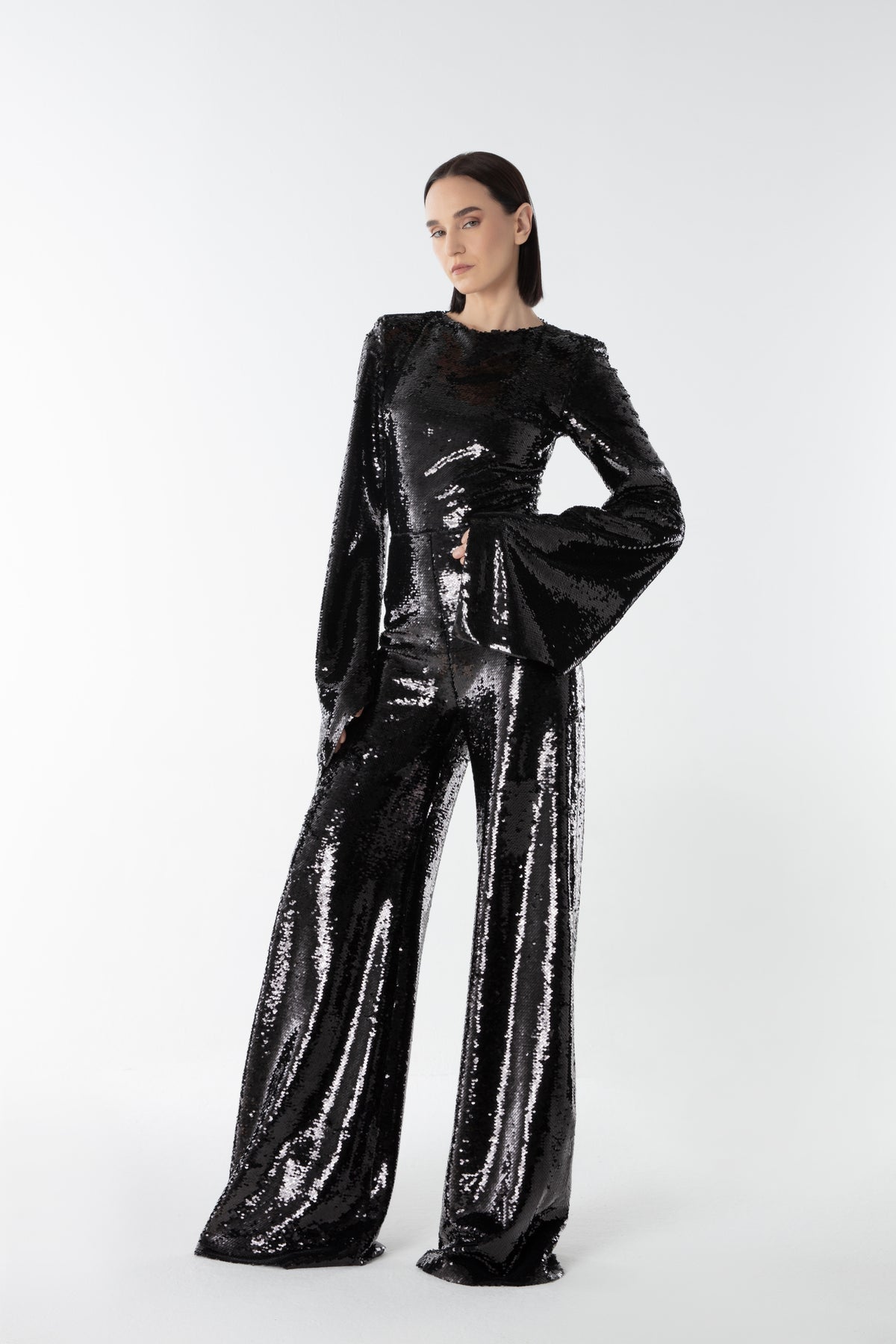 Sequin Wide-leg Jumpsuit