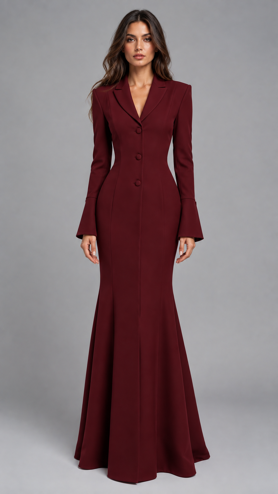 Flared Fitted Maxi Dress