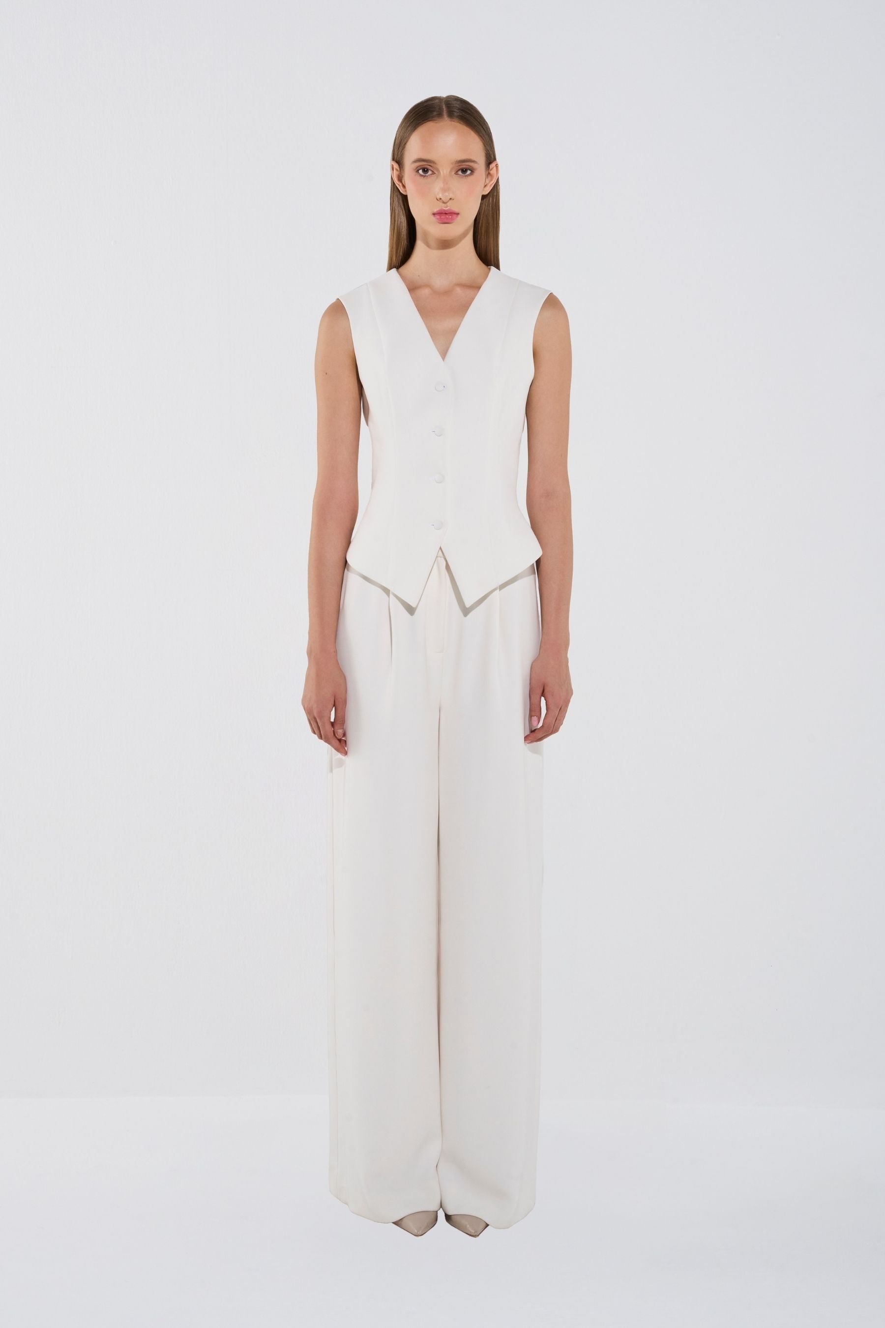 Chic Sculpted Sleeveless Vest