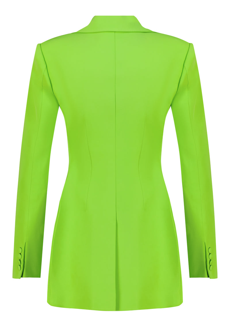 Wide Leg Neon Green Suit