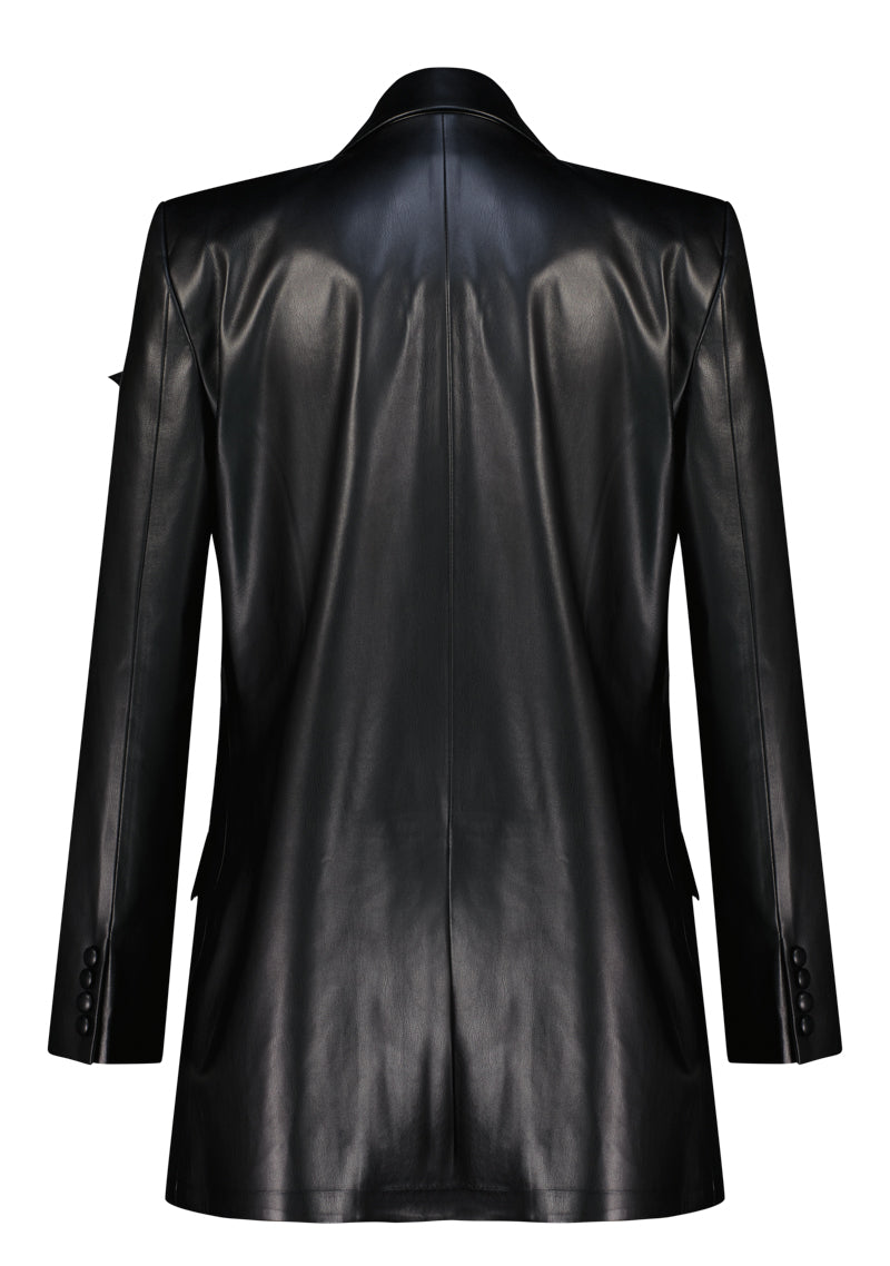 Vegan Leather Mini Dress with Lili Detailed Leather Jacket Set