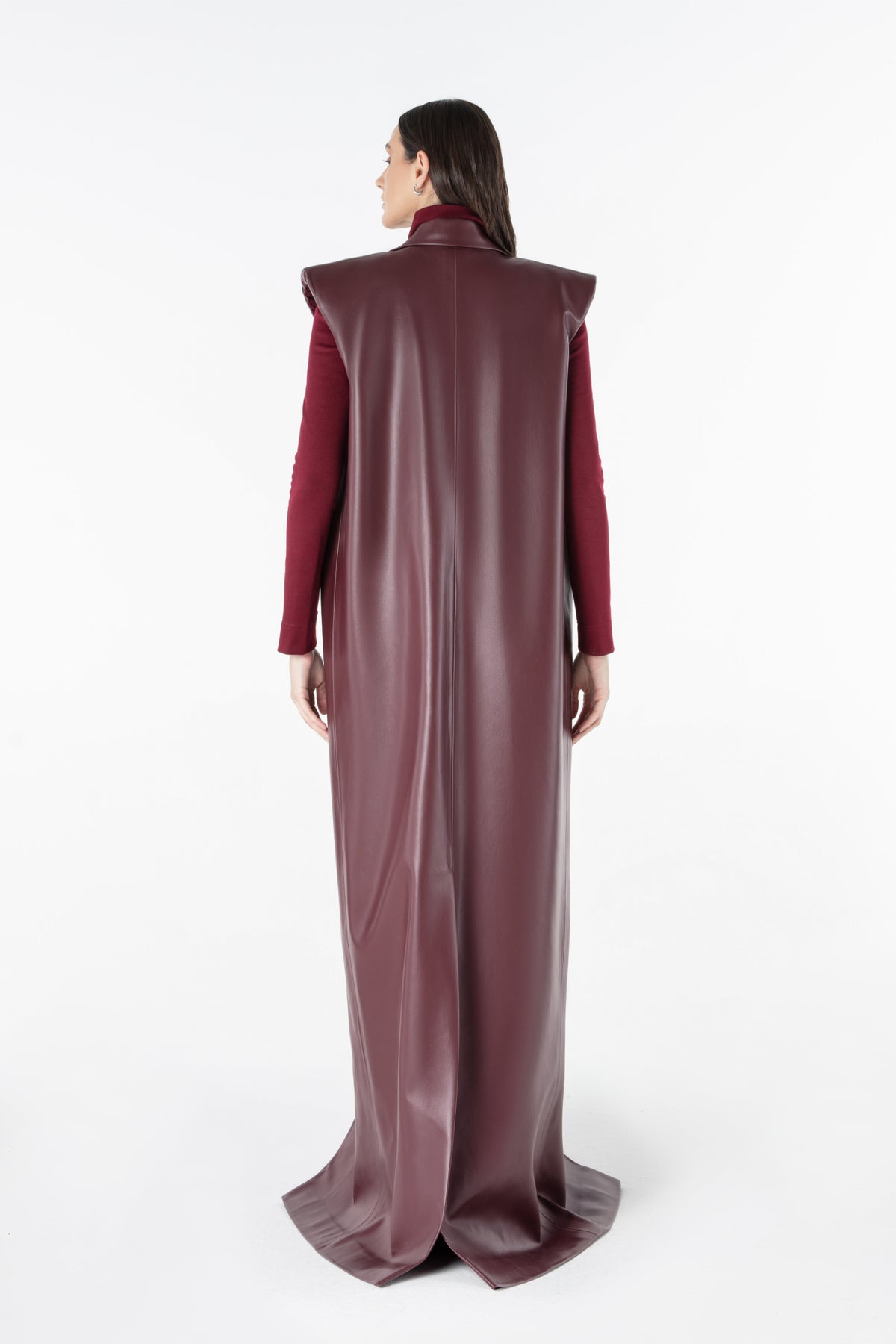 Leather Floor-length Vest