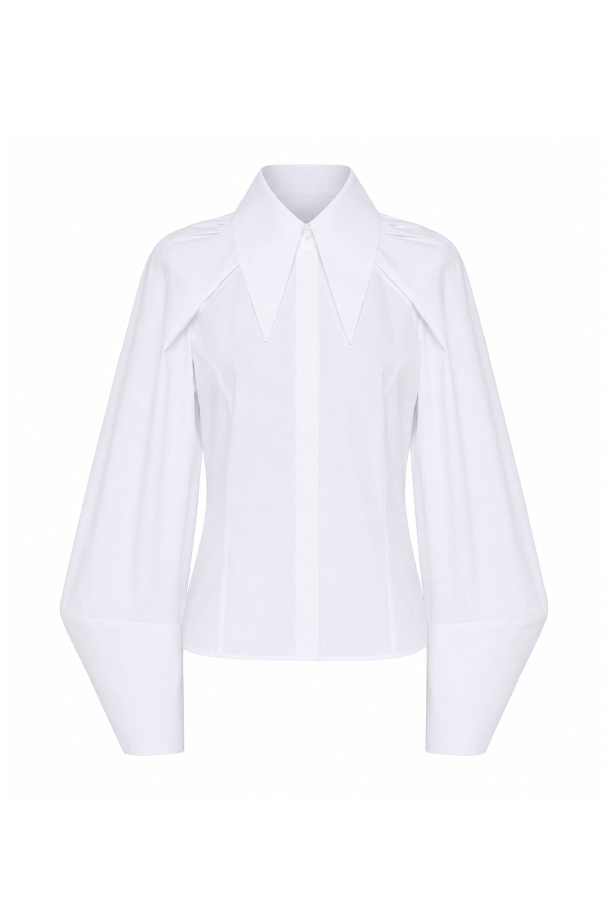 Origami Pleat Tailored Cotton Shirt