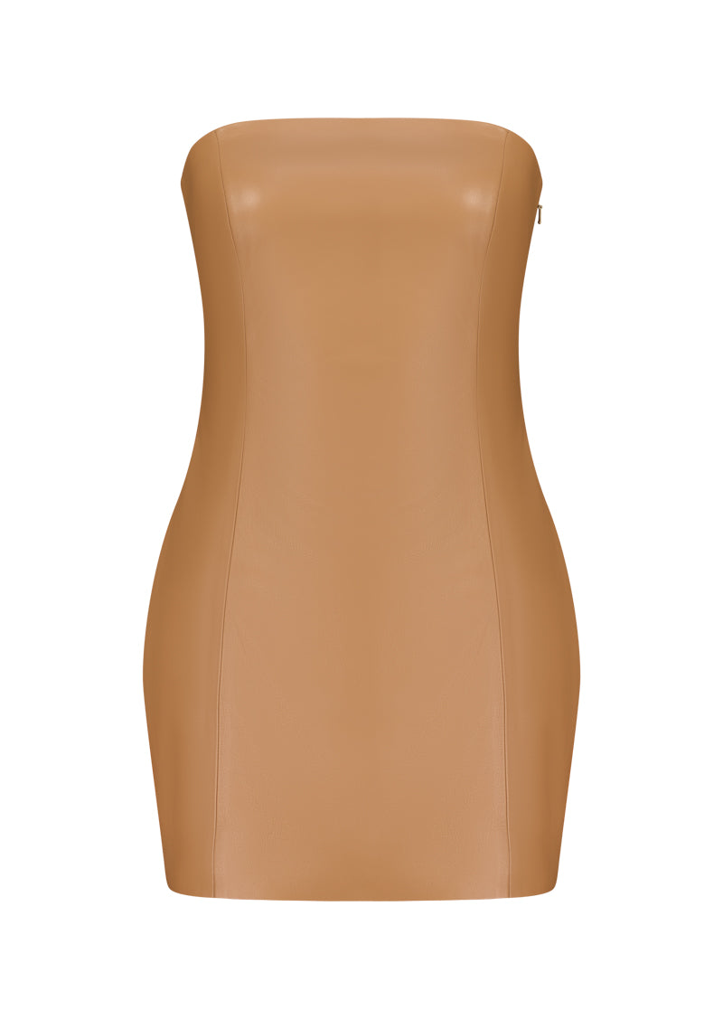 Vegan Leather Mini Dress with Lili Detailed Leather Jacket Set