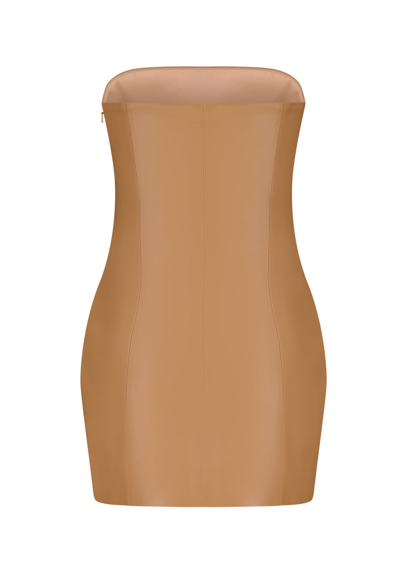 Vegan Leather Mini Dress with Lili Detailed Leather Jacket Set