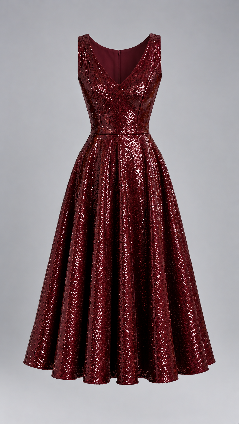 Flared V-Neck Dress