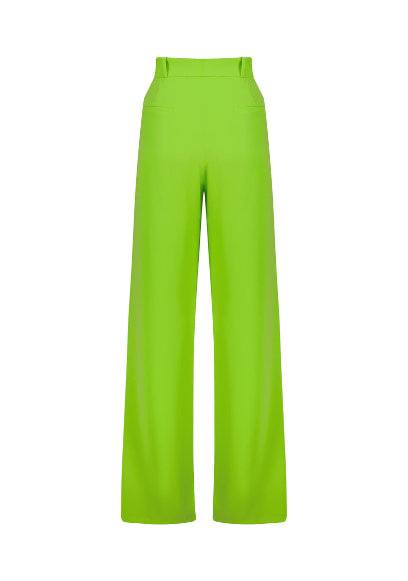 Wide Leg Neon Green Suit