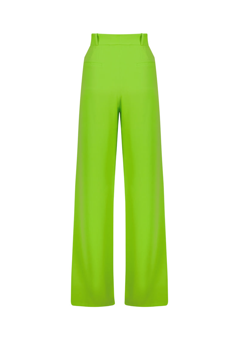 Wide Leg Neon Green Suit By Lili Blanc