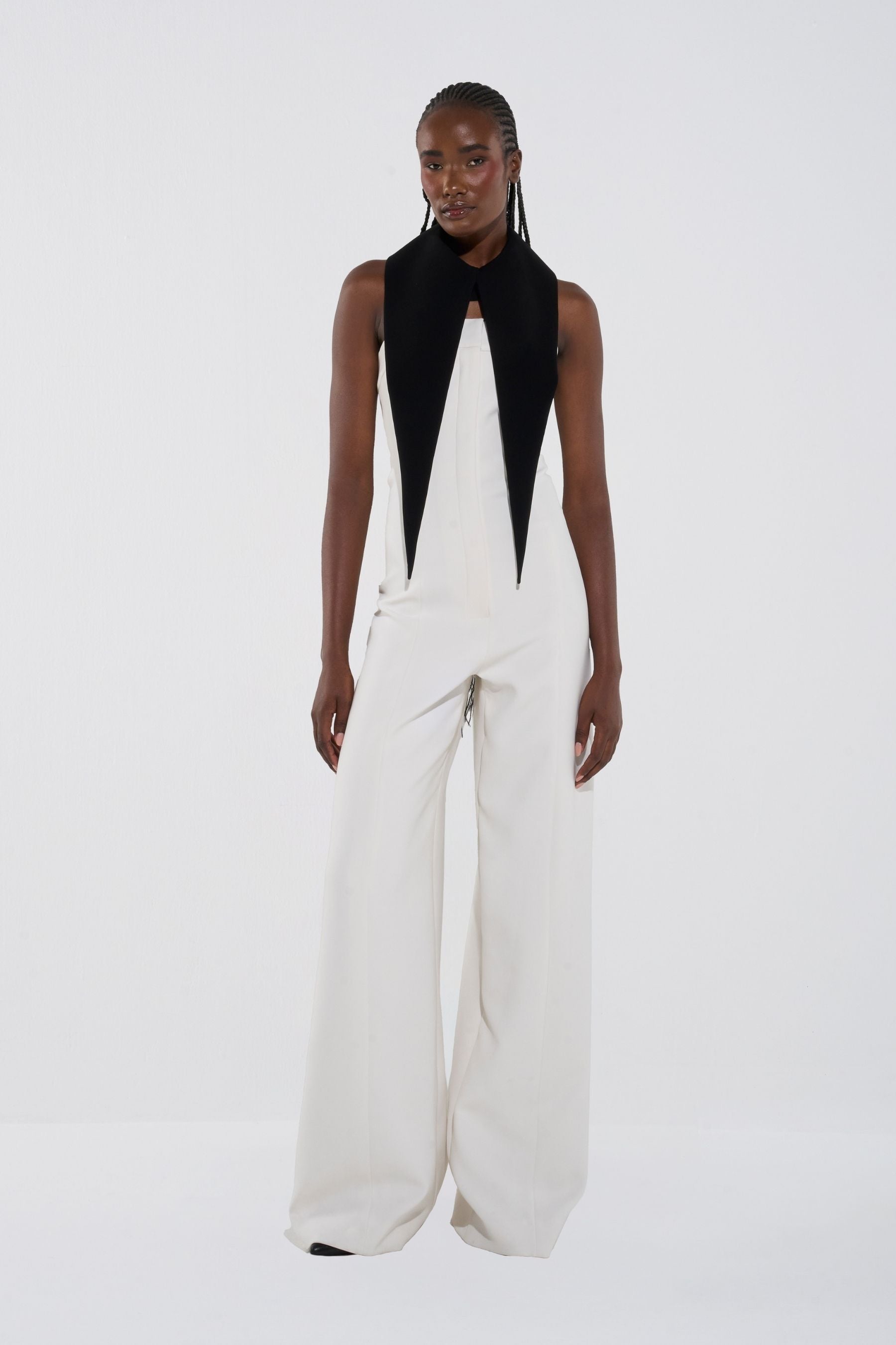 Sculptural Strapless Jumpsuit