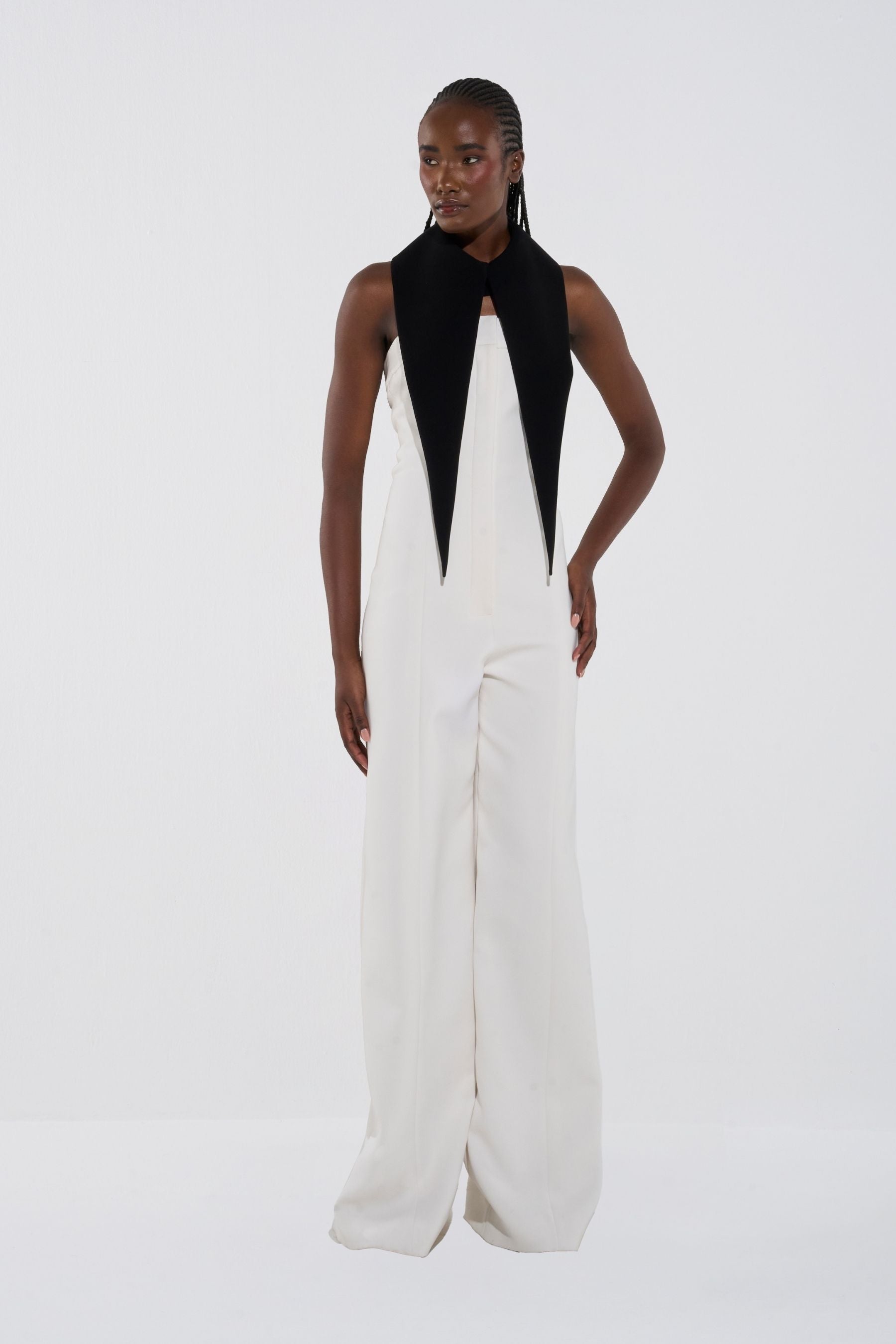 Sculptural Strapless Jumpsuit