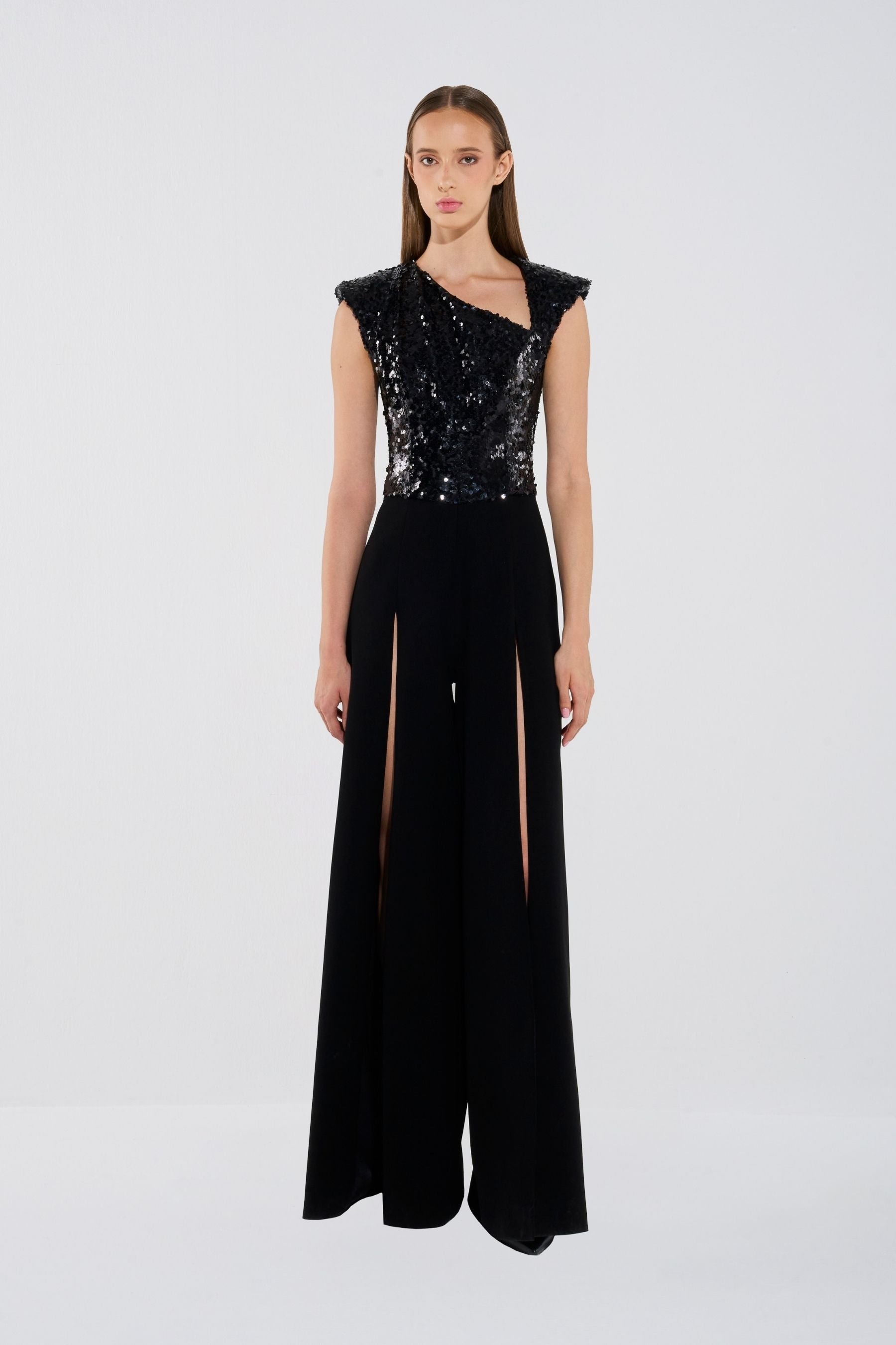 Asymmetric Sleeveless Jumpsuit