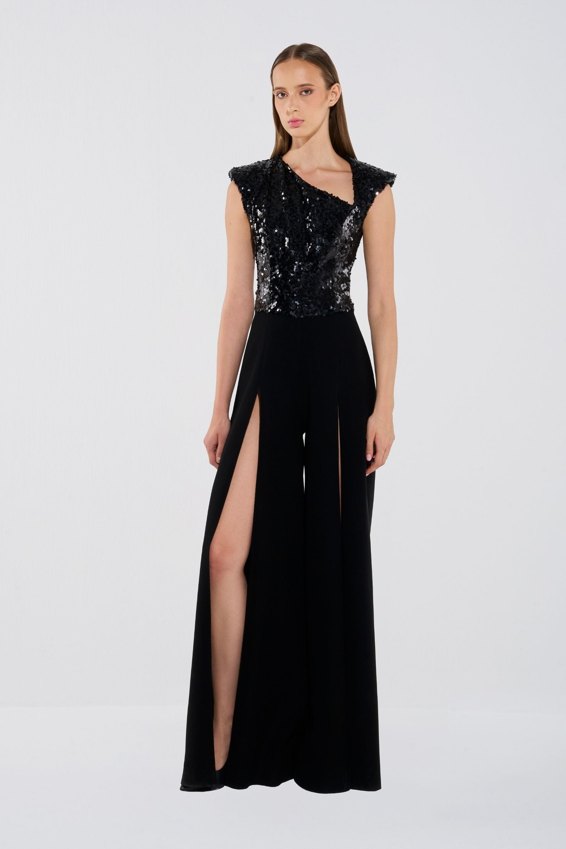 Asymmetric Sleeveless Jumpsuit