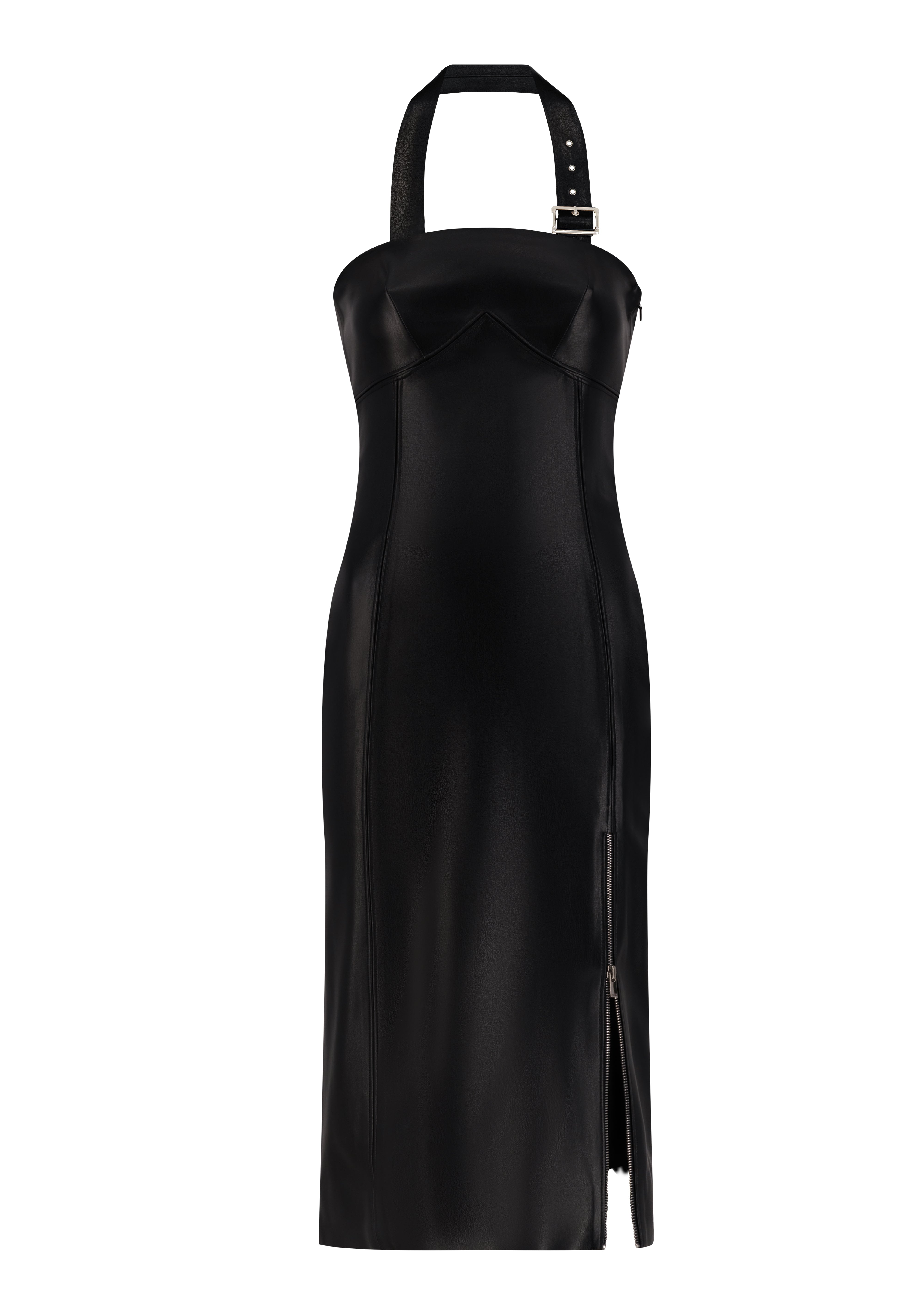 Luxe Midi Vegan Leather Dress