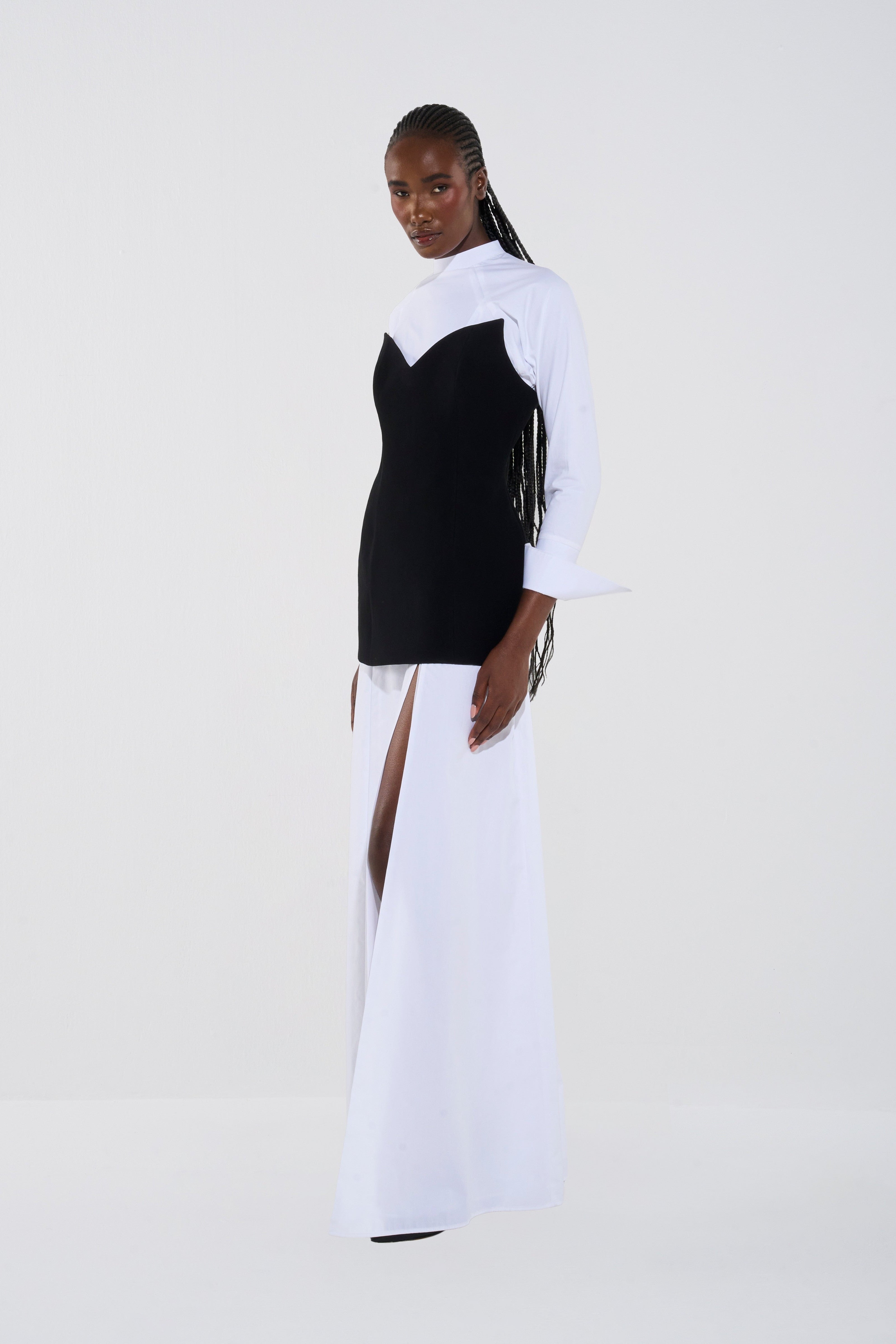 Sculpted Mini & Elongated Shirt Dress Set