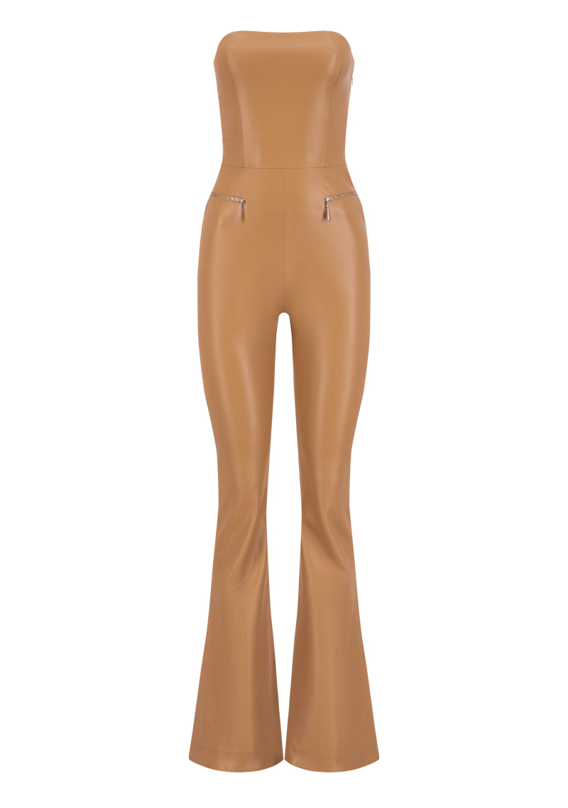 Vegan Leather Bodycon Jumpsuit  Co-Ord